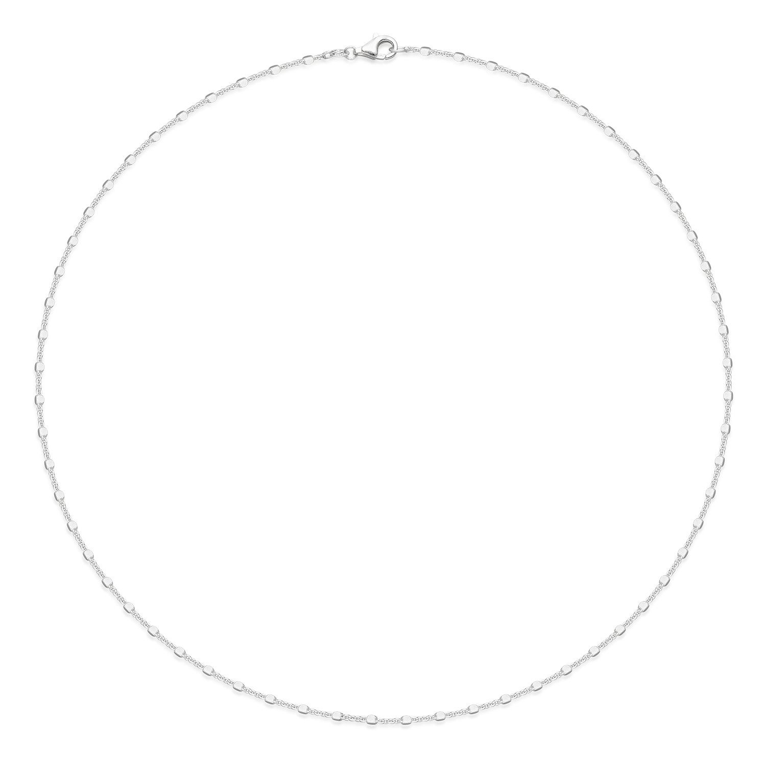 Materia Gliederkette Damen Silber Würfelkette modern K107, 925 Sterling Silber