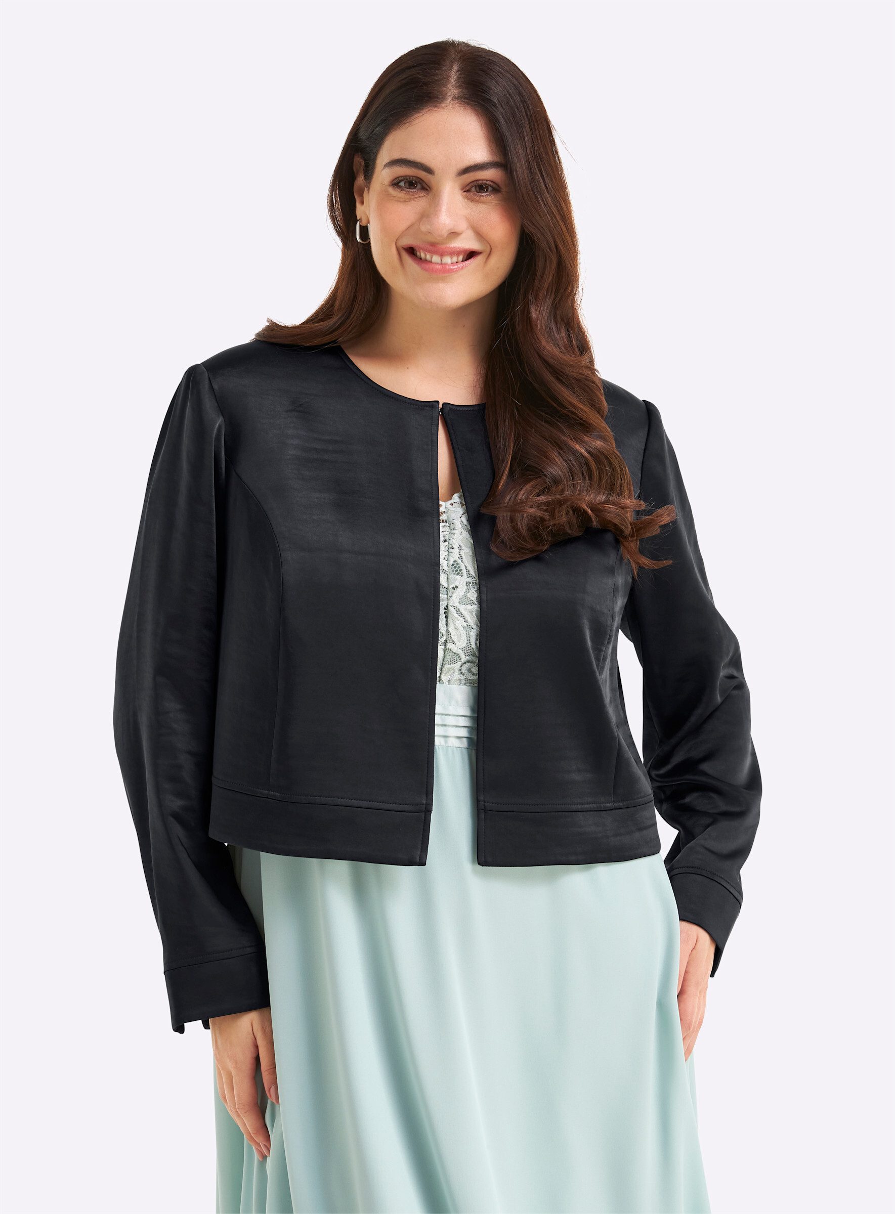 Sheego Blusenblazer Boleroblazer Langarm