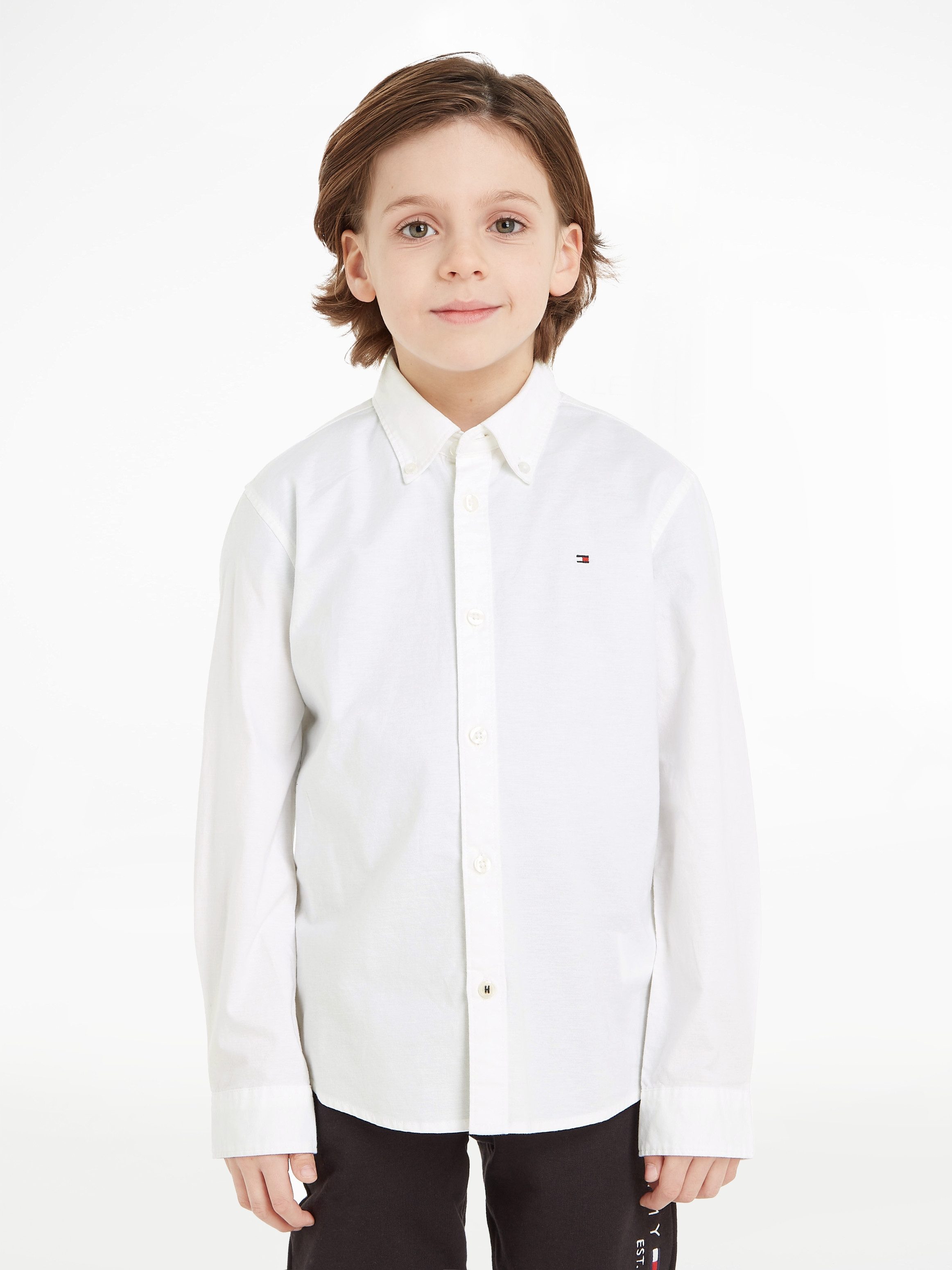 Tommy Hilfiger Langarmhemd BOYS STRETCH OXFORD günstig online kaufen
