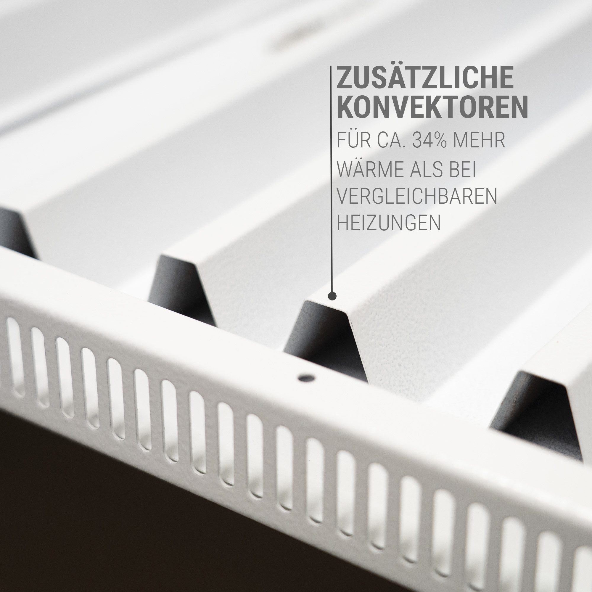 Vasner Elektro-Heizkörper Konvi VE 900 W, Hybrid Infrarotheizung vertikal mit Thermostat weiß