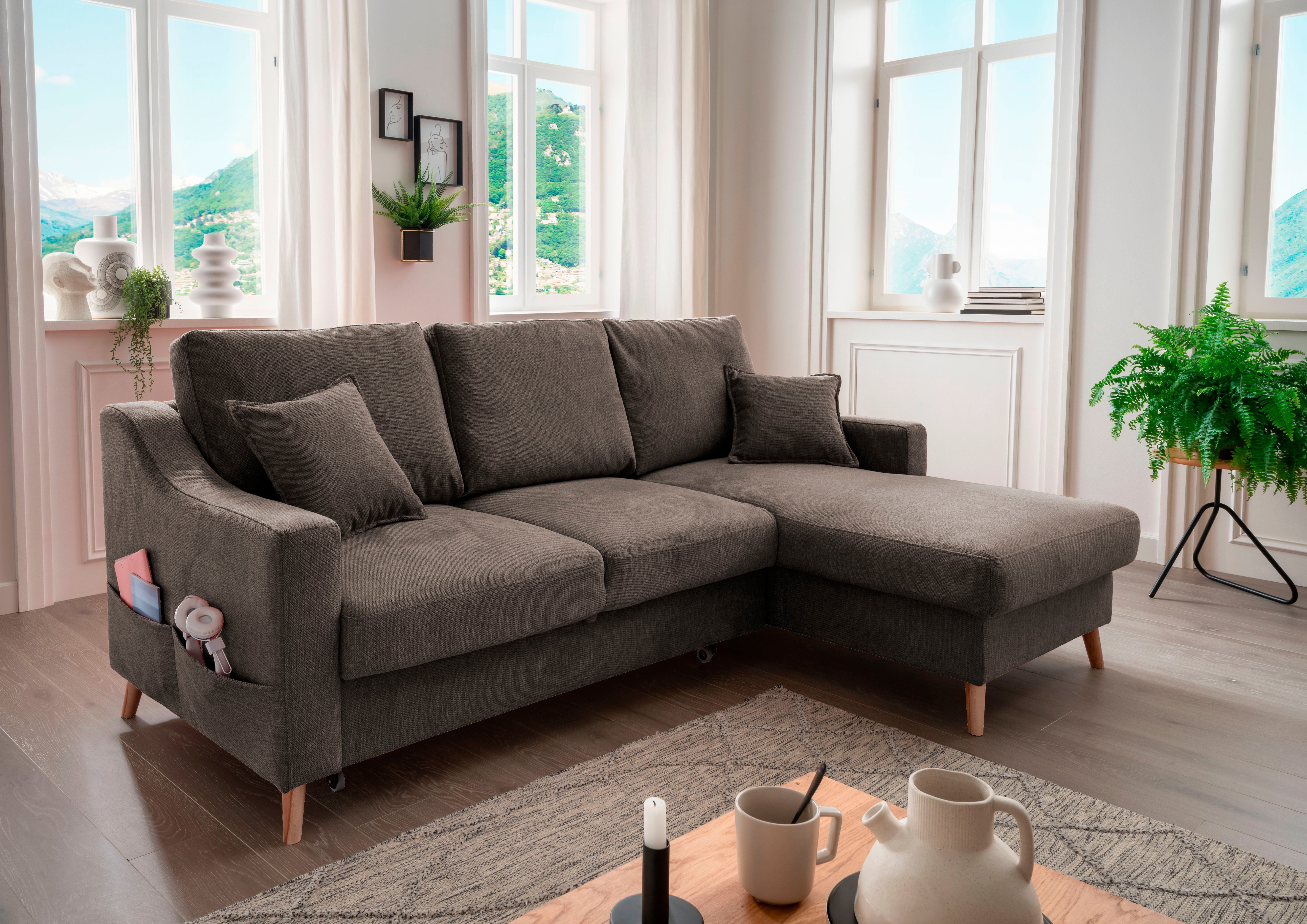 INOSIGN Ecksofa Valentina L-Form, 2 Zierkissen, günstig online kaufen