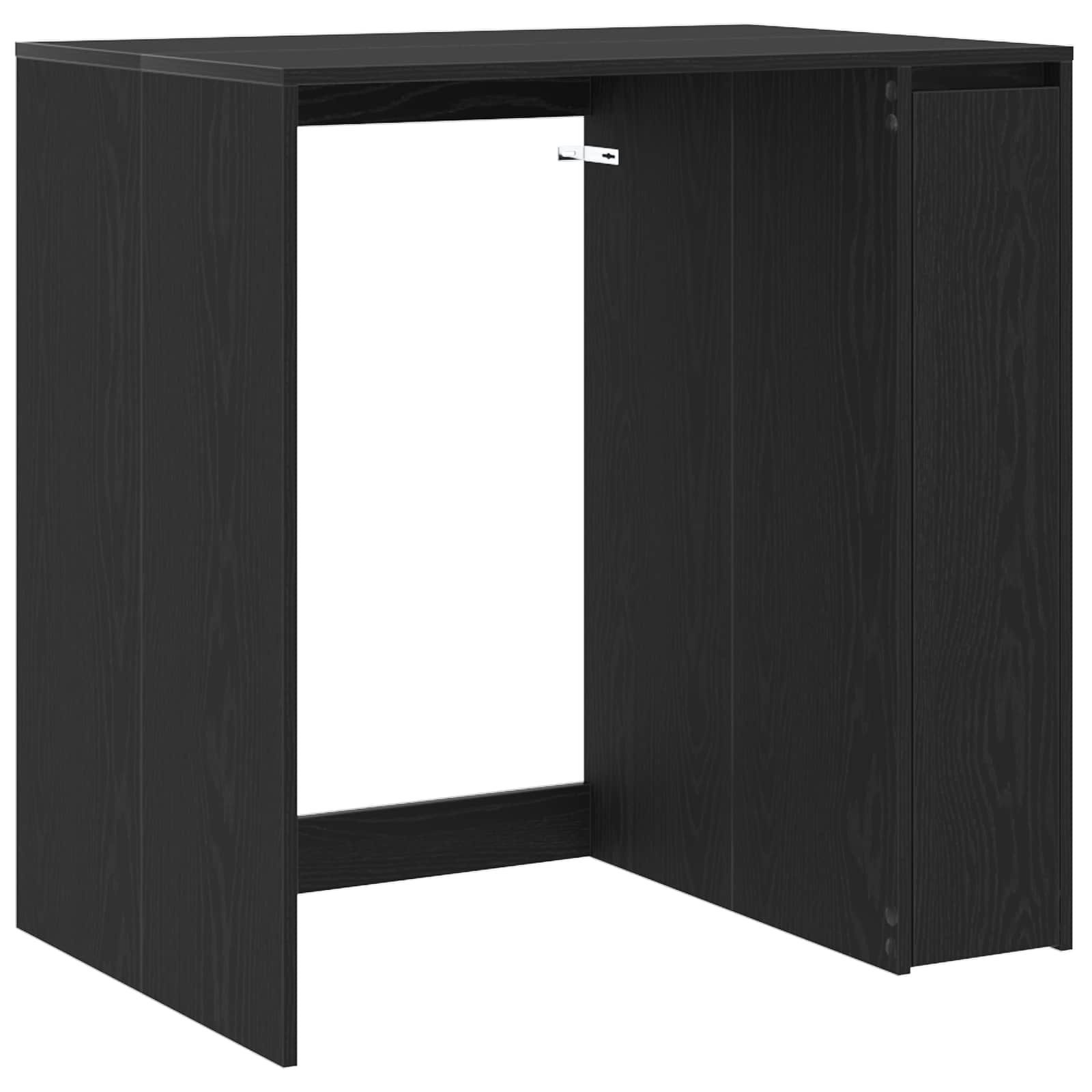 vidaXL Seitenschrank Waschmaschinen-Schrank Schwarz Eichen-Optik 87 x 60 x 89 cm (1-St)
