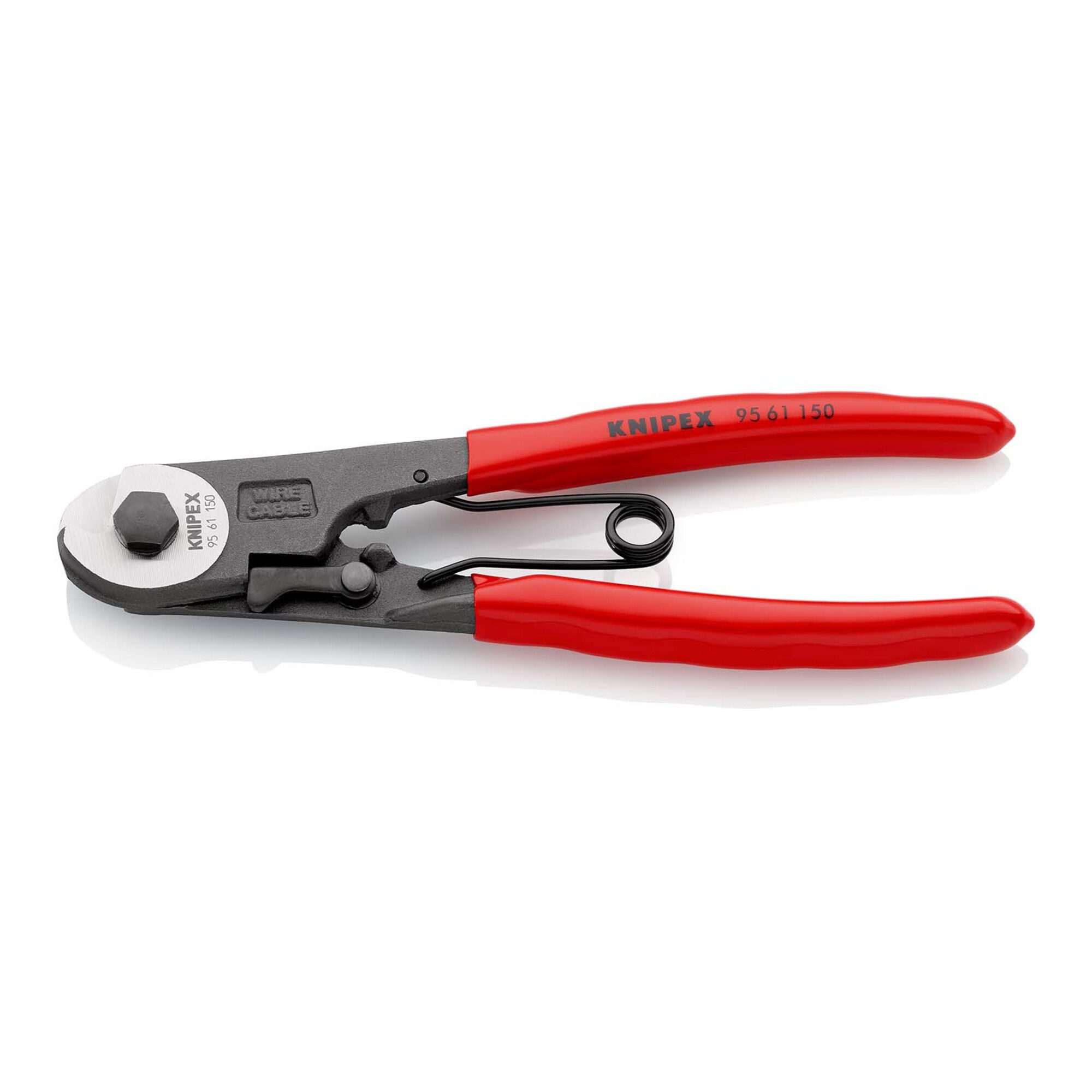Knipex Crimpzange KNIPEX 95 61 150 Bowdenzugschneider mit Kunststoff überzogen schwarz