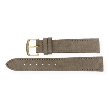 JuwelmaLux Uhrenarmband JuwelmaLux Uhrenband Veloursleder beige JL38-10-0059