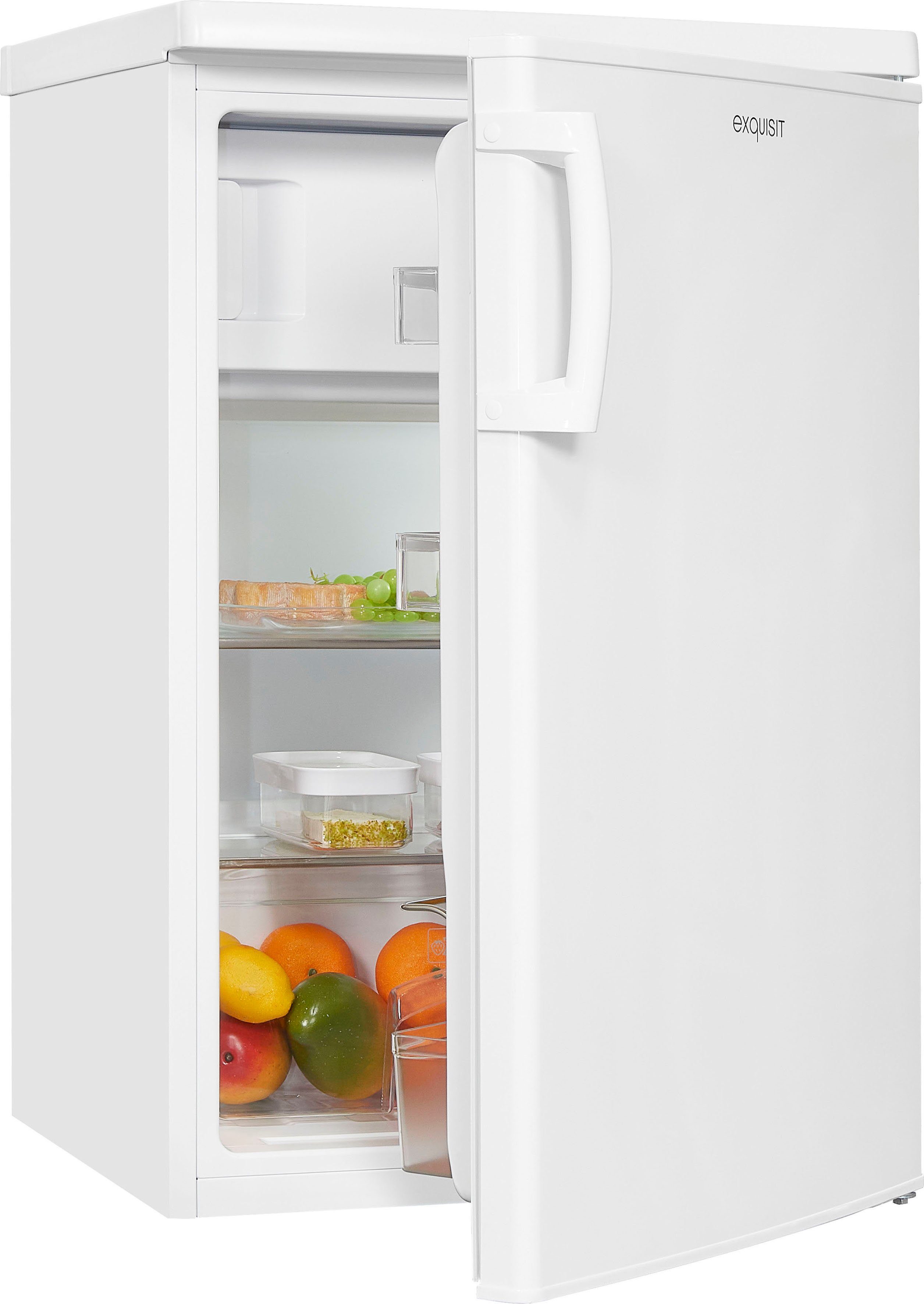 exquisit Kühlschrank KS16-4-HE-040D weiss, 85 cm hoch, 55 cm breit