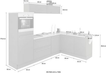 OPTIFIT Winkelküche Bern, Stellbreite 265x175 cm, wahlweise mit E-Geräten