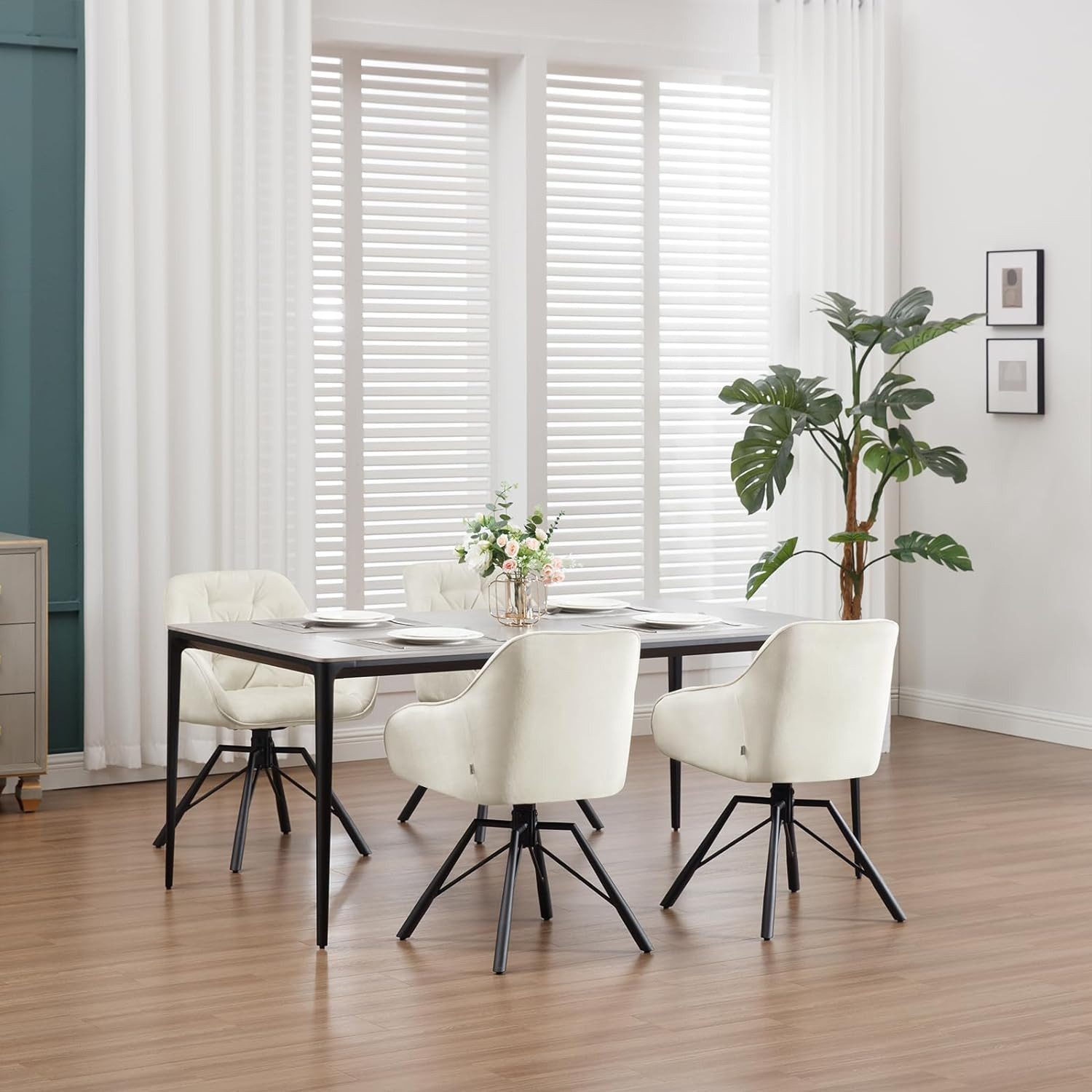 Woltu 4-Fußstuhl (6 St), drehbar, Esszimmerstuhl für Esszimmer Küche Wohnzi günstig online kaufen