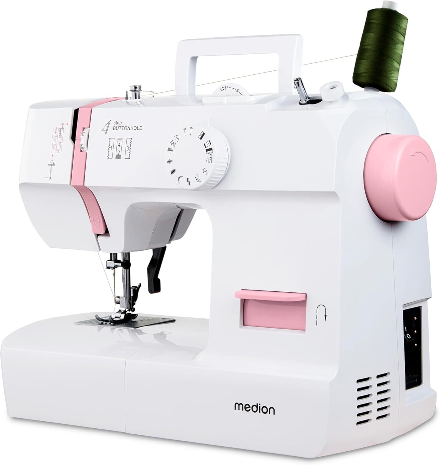 Medion® Overlock-Nähmaschine Medion MD11179 SM70 Nähmaschinet 12 verschiedene Stichmuster LED