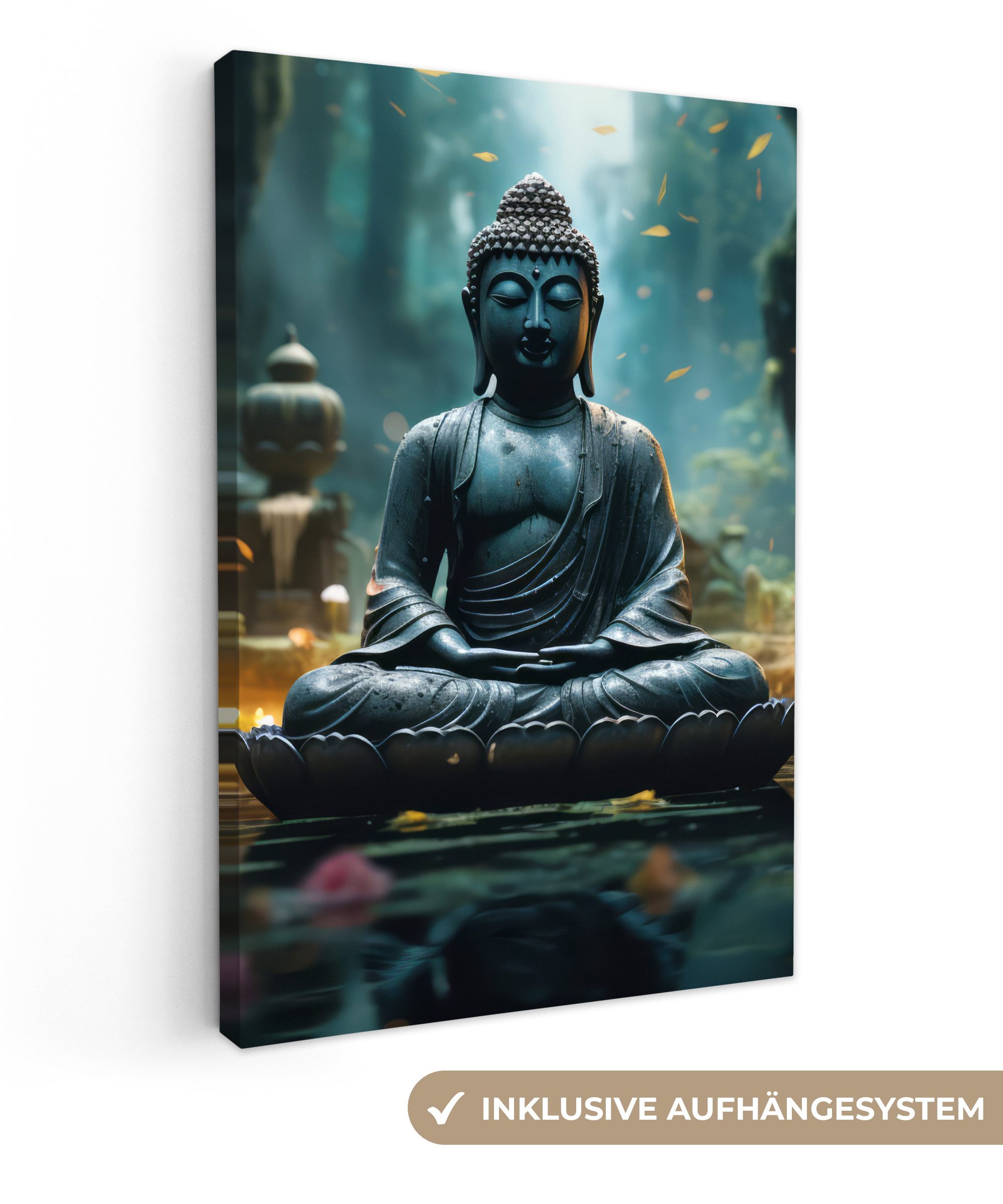 OneMillionCanvasses® Leinwandbild Buddha - Statue - günstig online kaufen