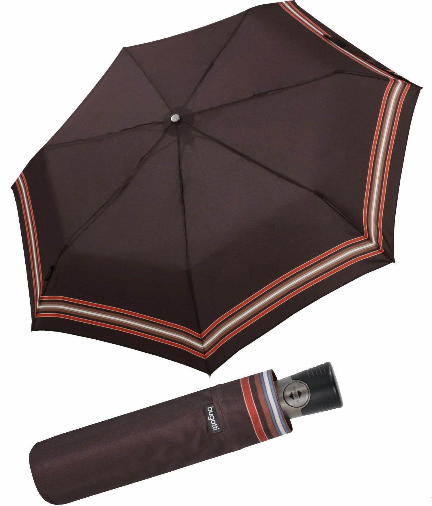 Damen Regenschirme bugatti Taschenregenschirm Take It Duo stripe coconut