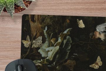 MuchoWow Gaming Mauspad Tiere und Pflanzen - Gemälde von Melchior d'Hondecoeter (1-St), Mousepad mit Rutschfester Unterseite, Gaming, 40x40 cm, XXL, Großes