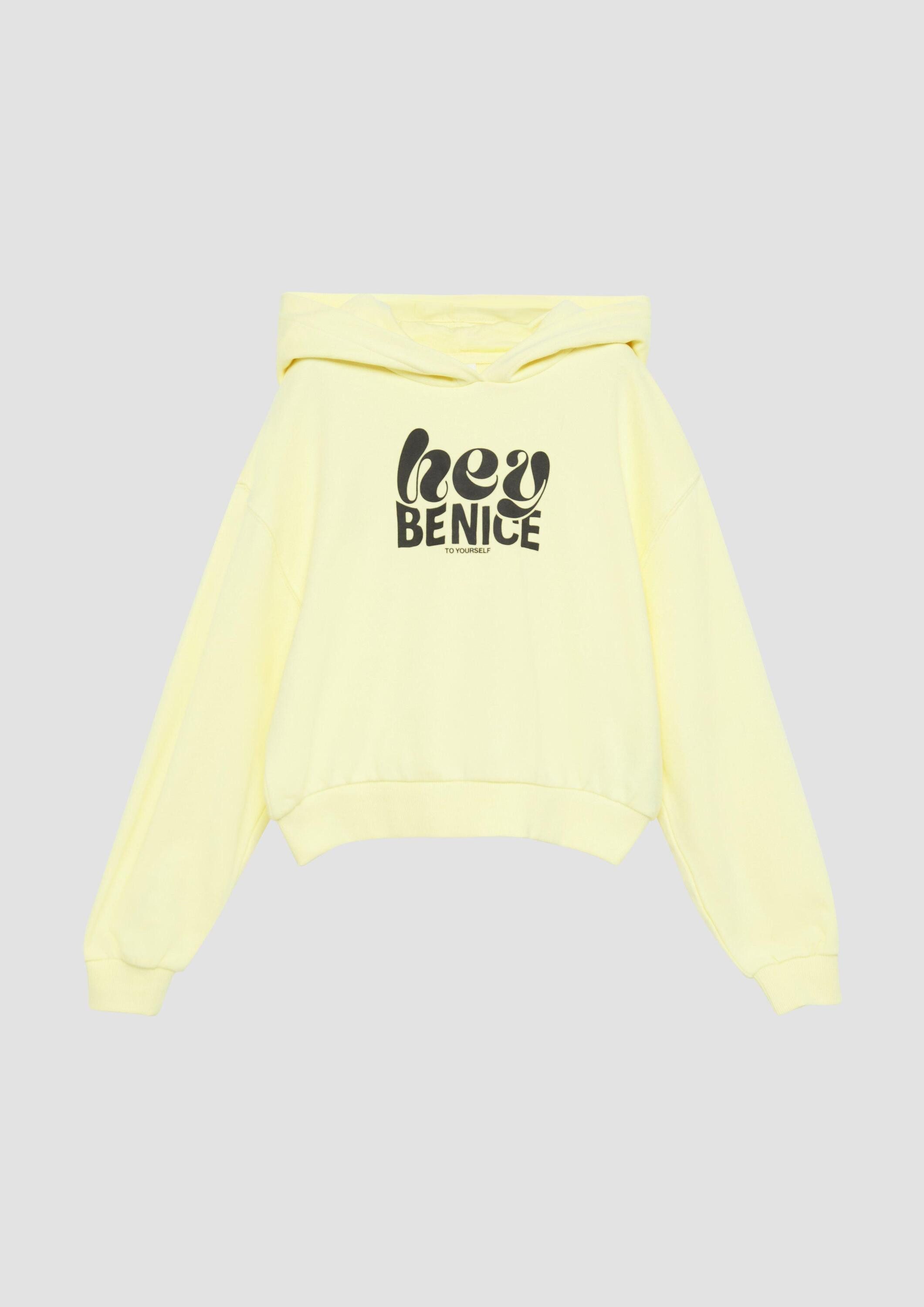 s.Oliver Sweatshirt Sweatshirt Oversized Kapuzen-Sweatshirt mit Front-Print