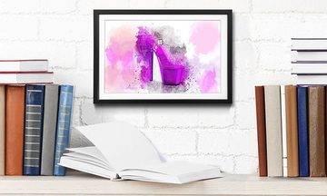 WandbilderXXL Bild mit Rahmen Happy Purple, Highheels, Wandbild, in 4 Größen erhältlich