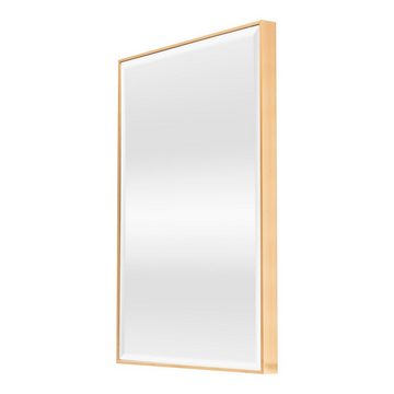 en.casa Wandspiegel, »Novoli« Spiegel Badezimmerspiegel mit Rahmen 50 x 70 cm Goldfarben