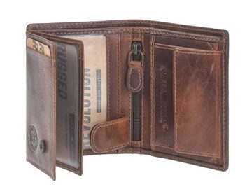 Greenburry Geldbörse Rugged, Portemonnaie, Leder, Kartenfächer, RFID-Schutz, Scheintasche