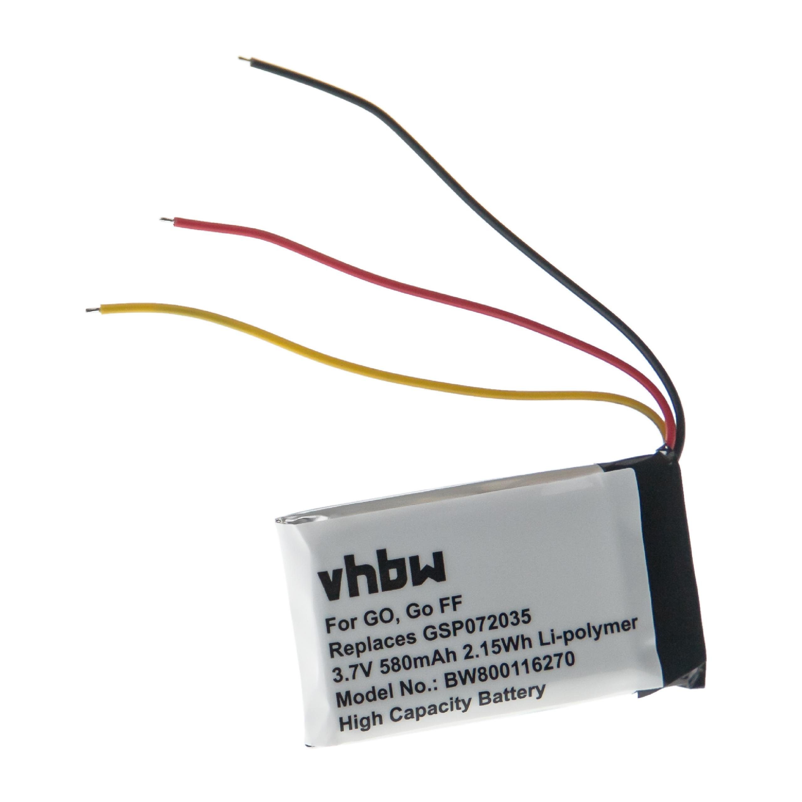 vhbw Ersatz für JBL GSP072035 für Akku Li-Polymer 580 mAh (3,7 V)