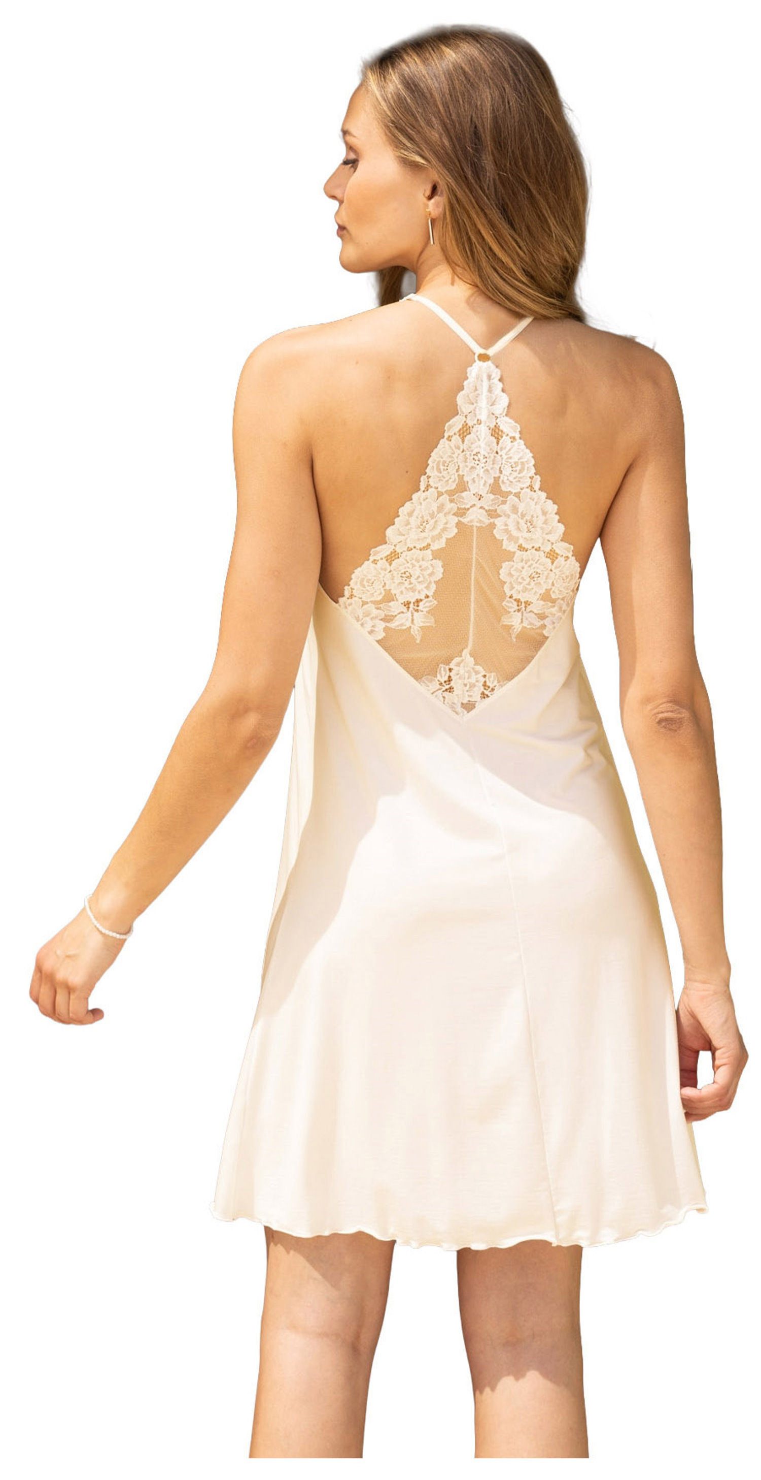 Nina Von C. Nachthemd Damen Negligee mit Spitze (1-tlg) Extravagant
