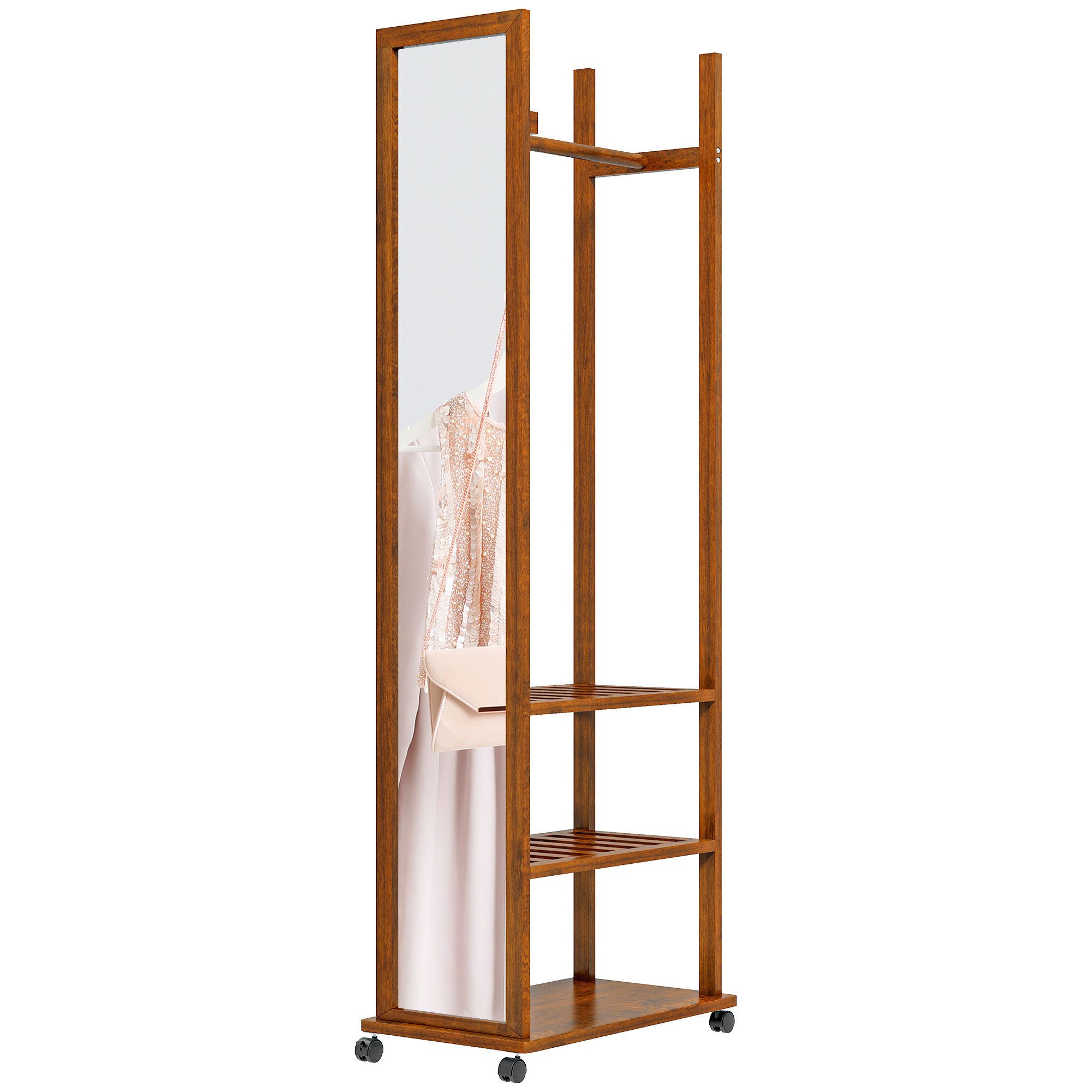 furnicato Напольное зеркало 2-in-1-Spiegel Зеркало Ganzkörperspiegel Garderobe, 1 Kleid (1-St)