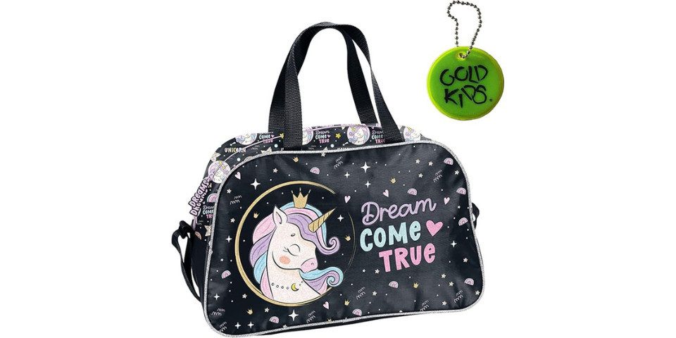 GOLDKIDS Sporttasche Kinder für Mädchen & Jungen - (Umhängetasche, - Schwimmtasche mit verstärktem), Boden - Trainingstasche 40 cm x 25 cm x 13 cm