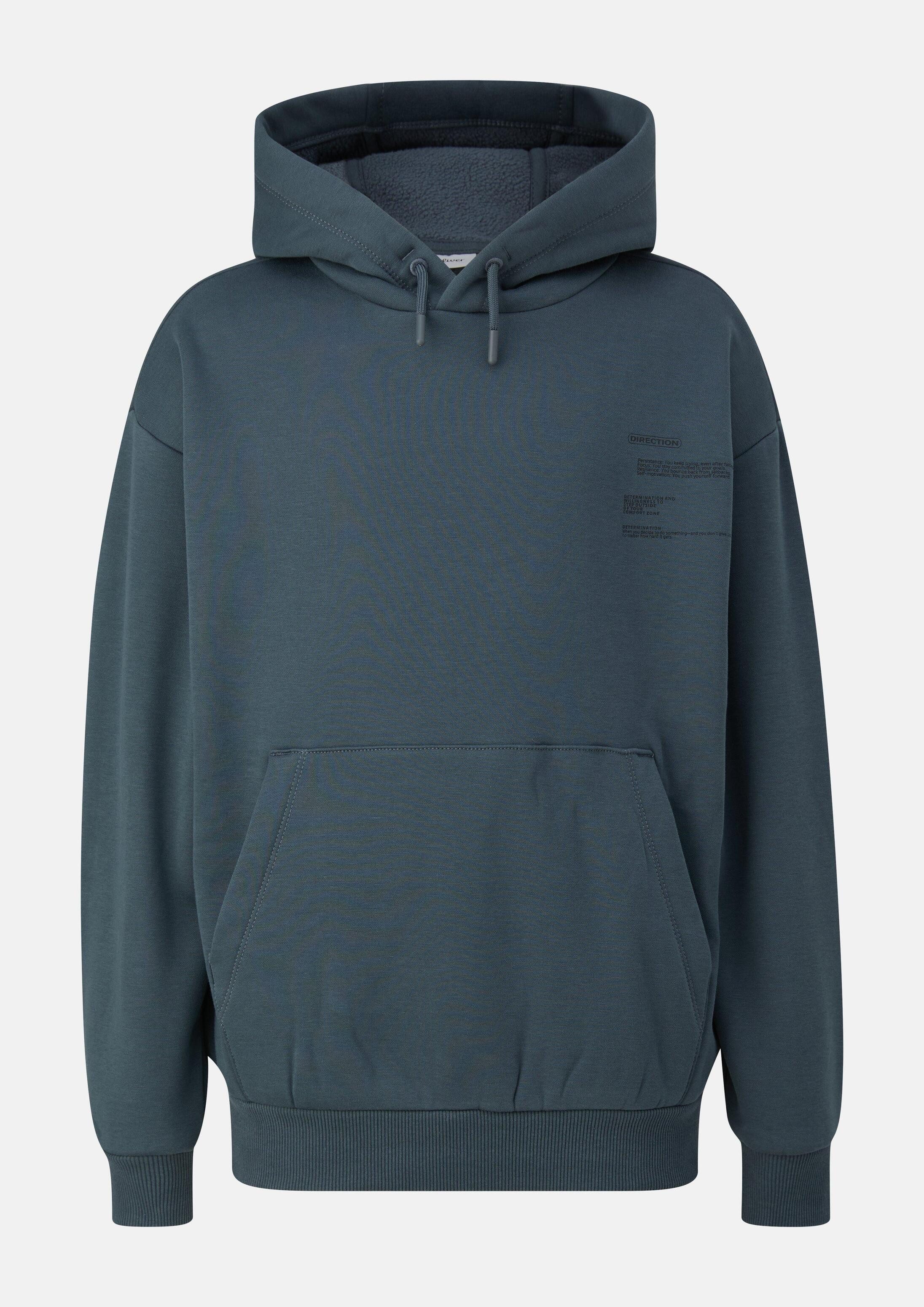 s.Oliver Sweatshirt Sweatshirt Kuscheliger Oversize Hoodie mit Print