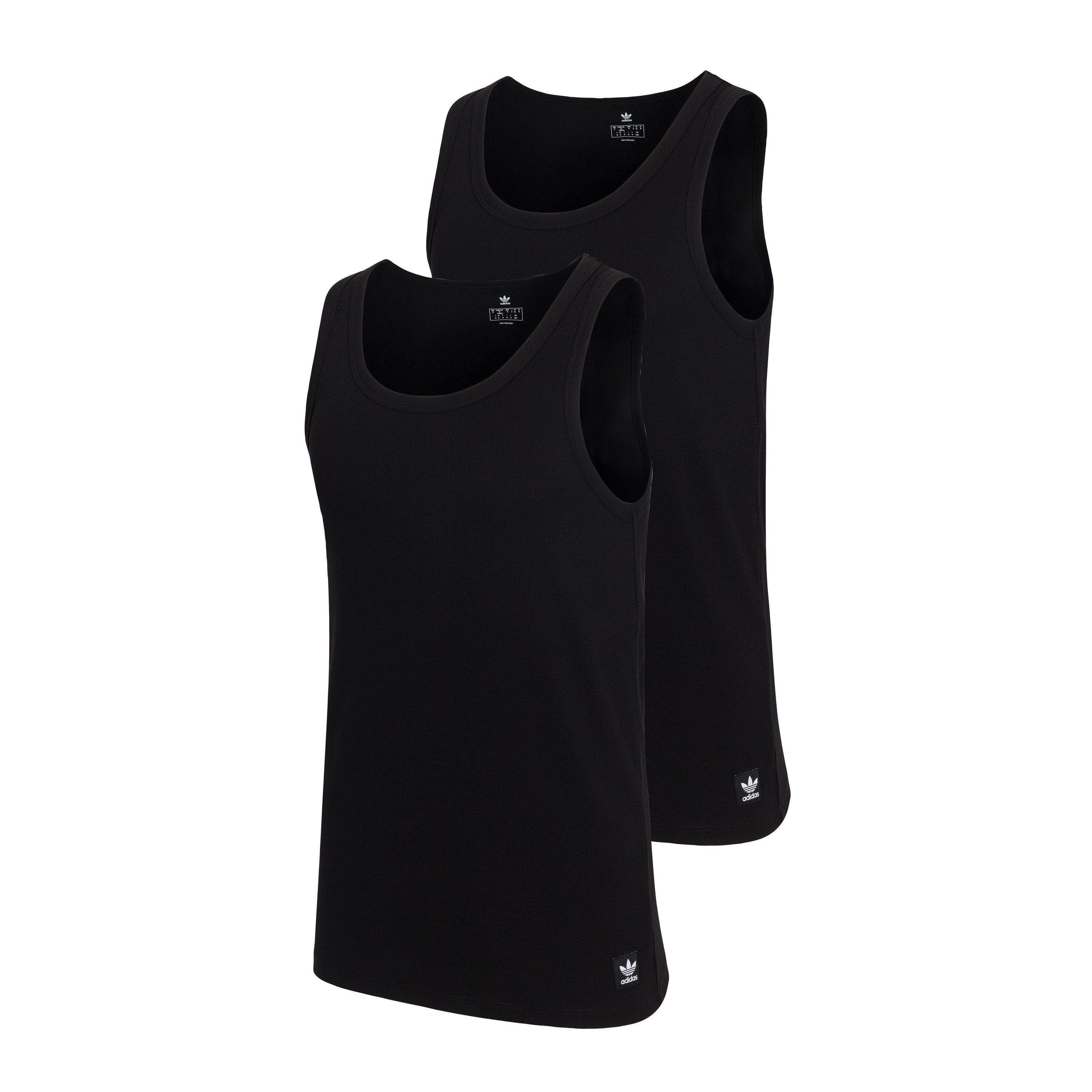 adidas Originals Muskelshirt Comfort Rib Cotton (2er-Pack) gerippt, Baumwollmix, atmungsaktiv, schlicht, Basic