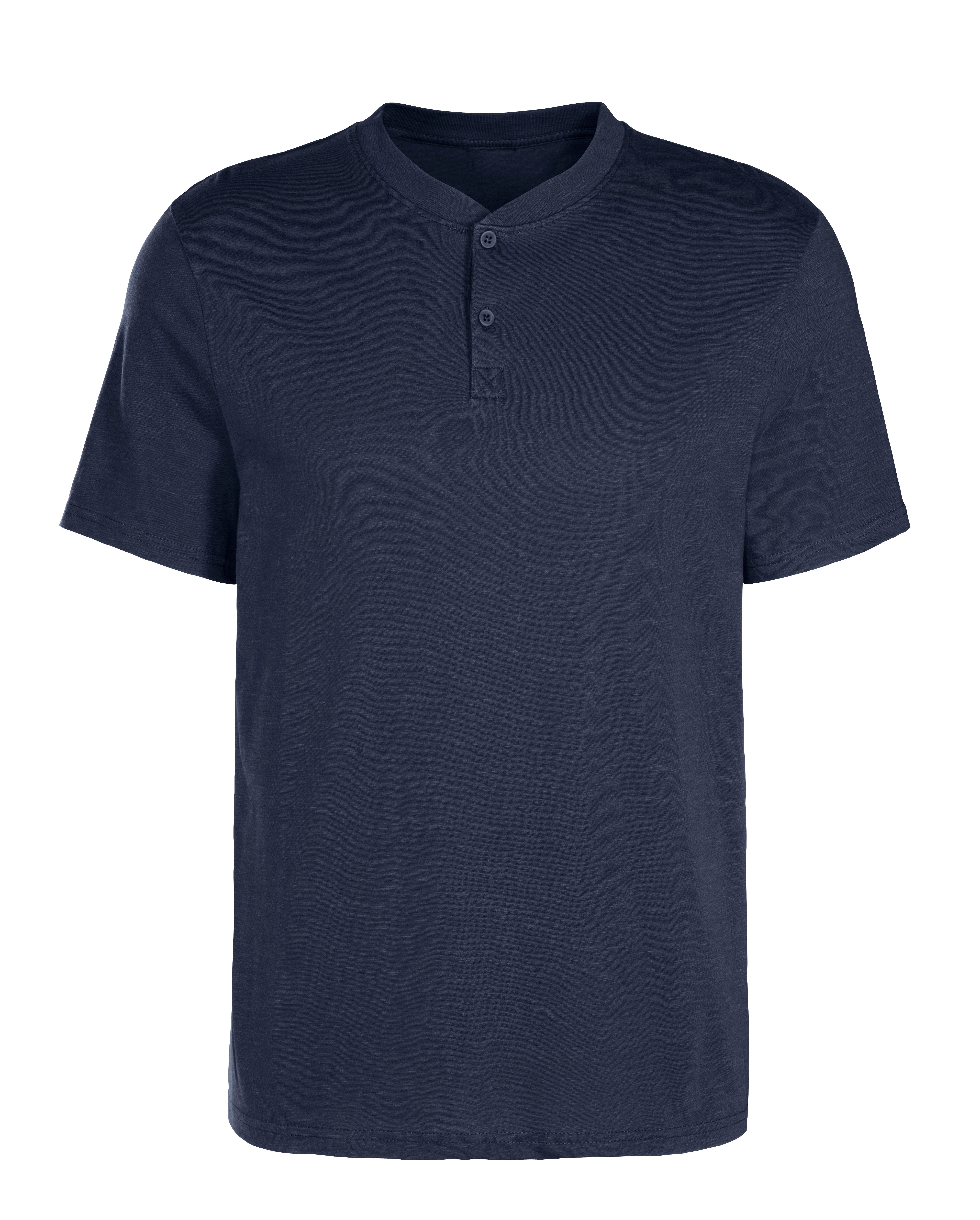 H.I.S Henleyshirt Kurzarmshirt mit Henleykragen, strukturierte Baumwolle günstig online kaufen