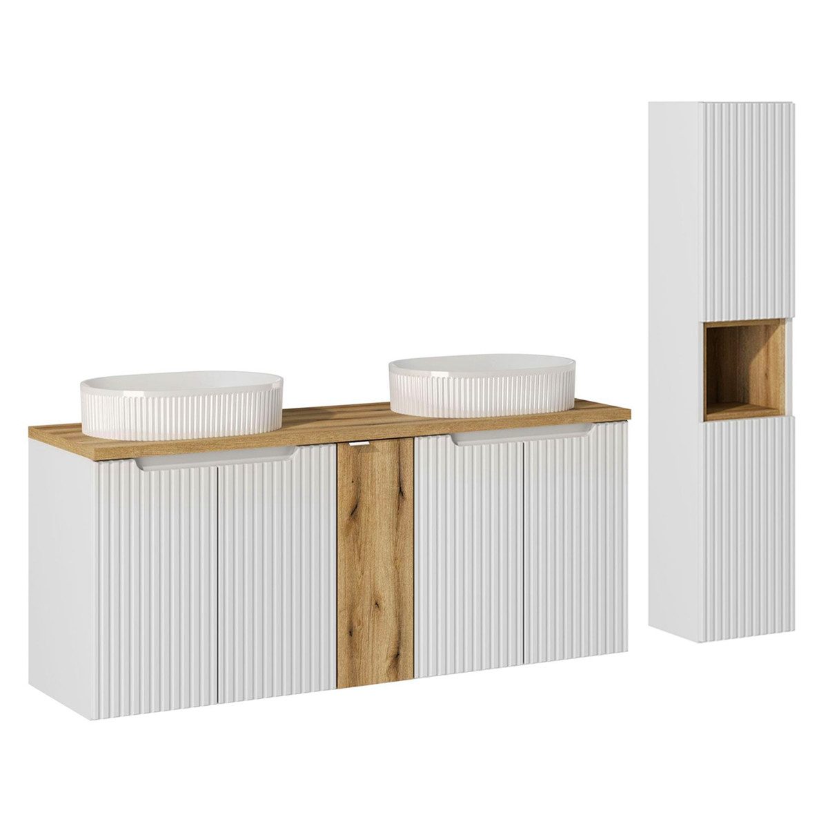Petits-meubles Doppelwaschbecken Riva (Set)