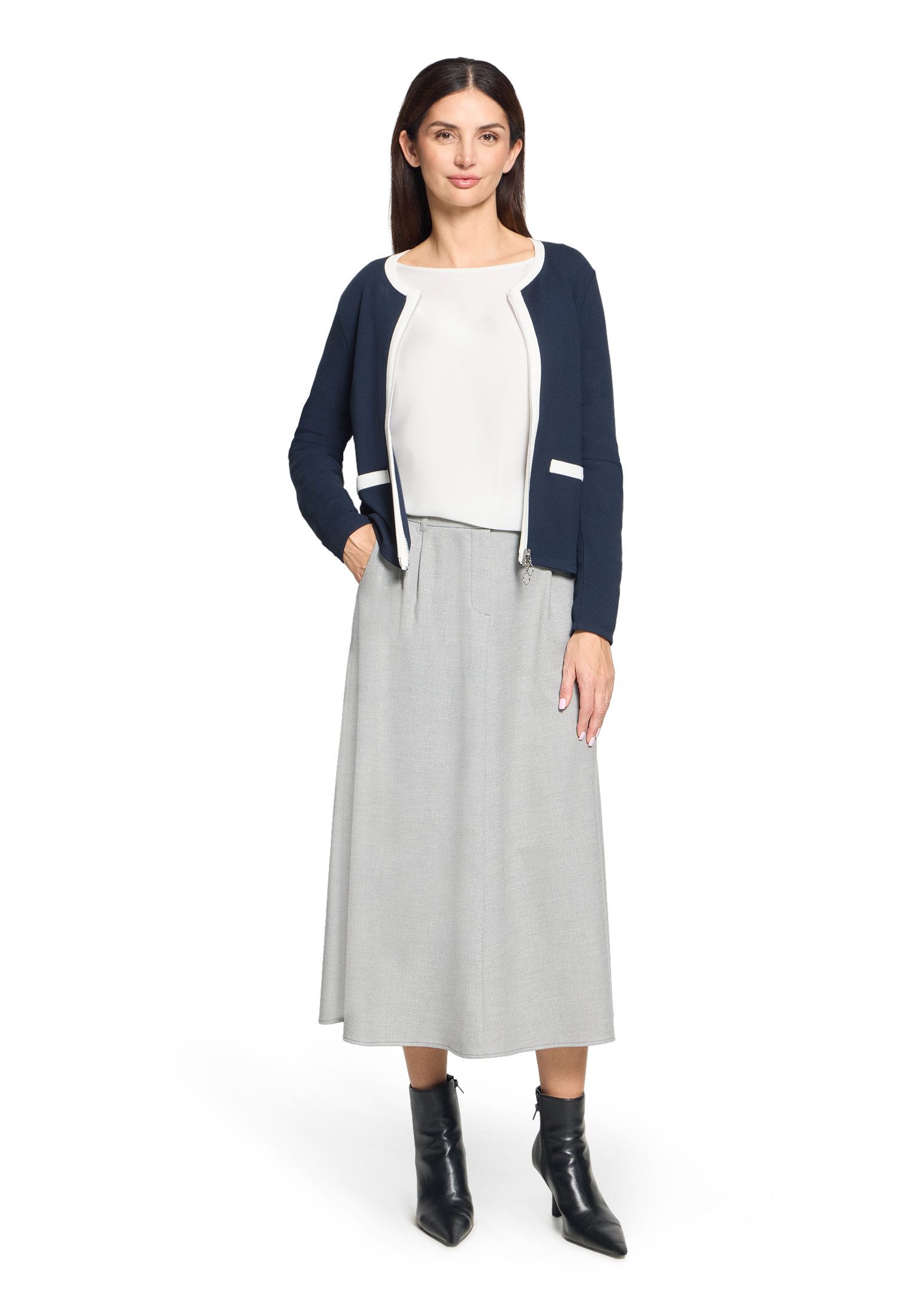 Betty Barclay Sweatjacke Damen mit Struktur Materialmix