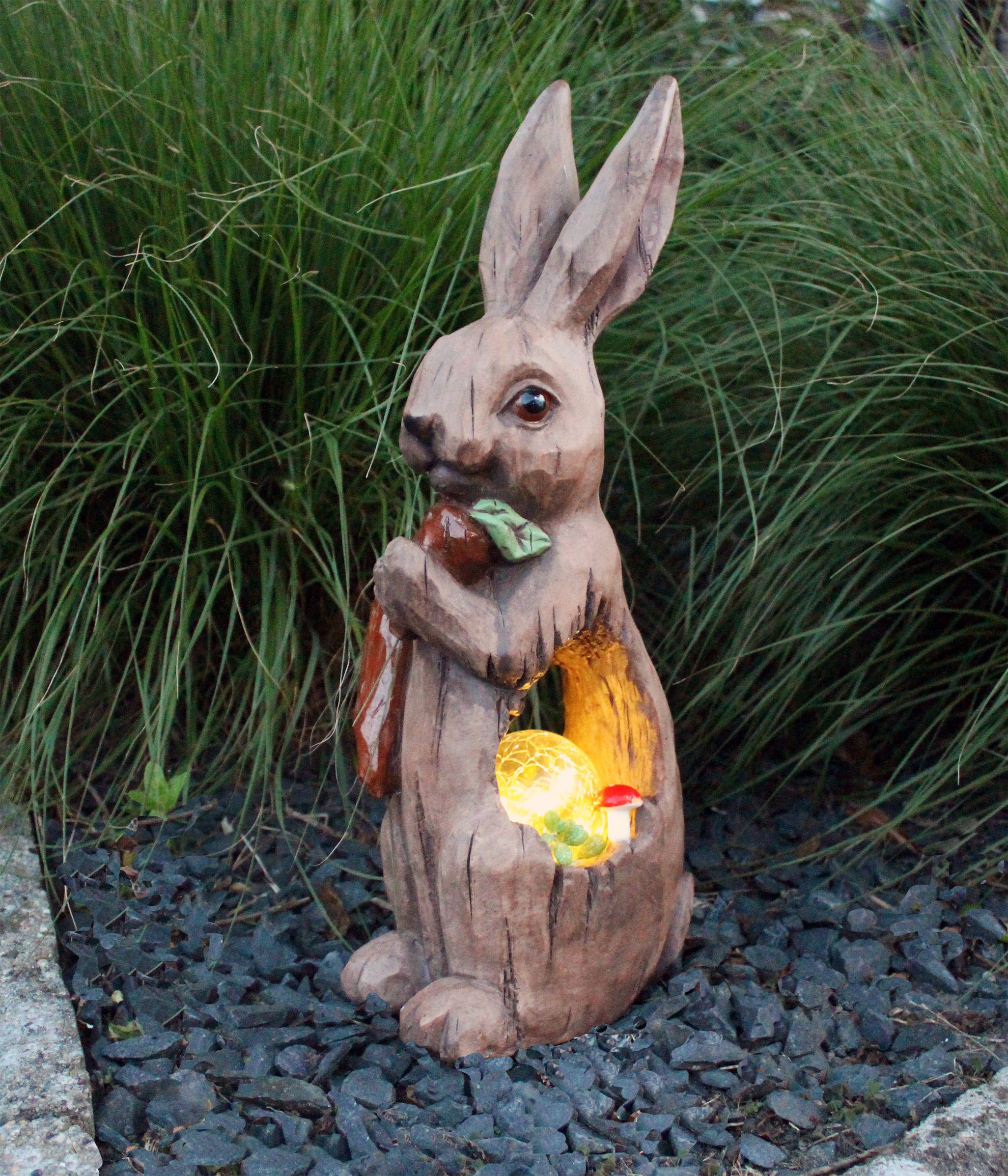 Arnusa Gartenfigur Große Solar Gartendekoration Hase günstig online kaufen