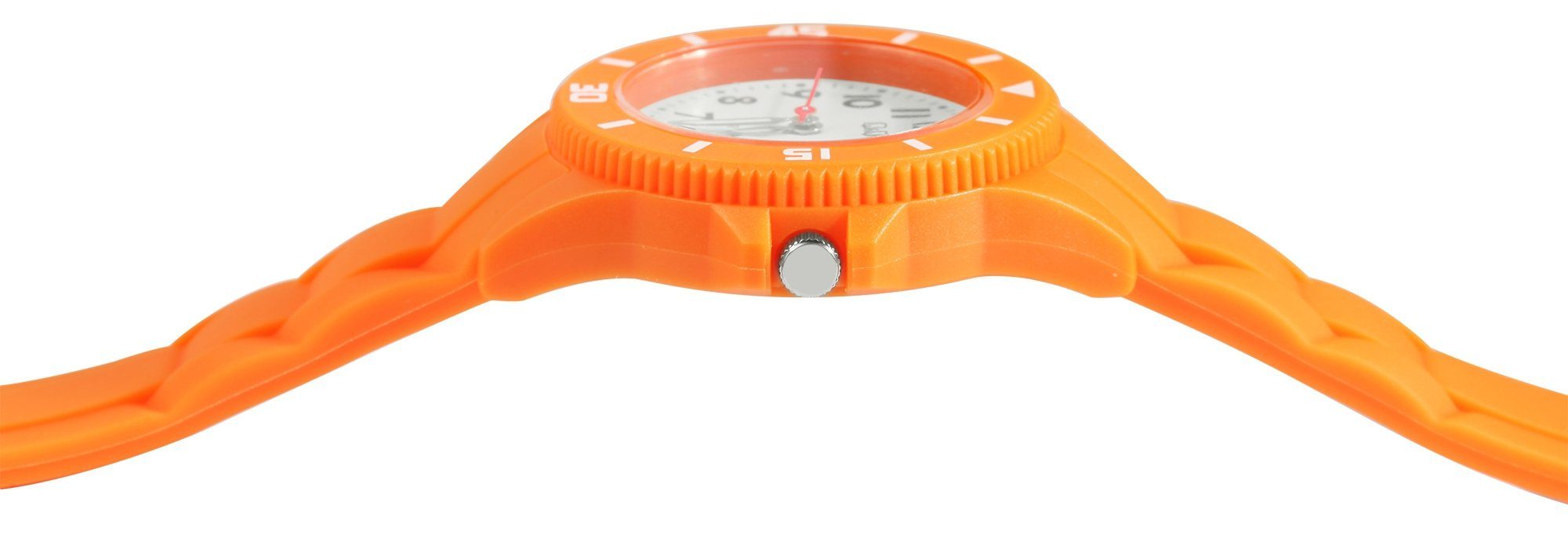 Q&Q Quarzuhr analoge Kinderuhr mit Silikonarmband 10 Bar wasserdicht V26A-00
