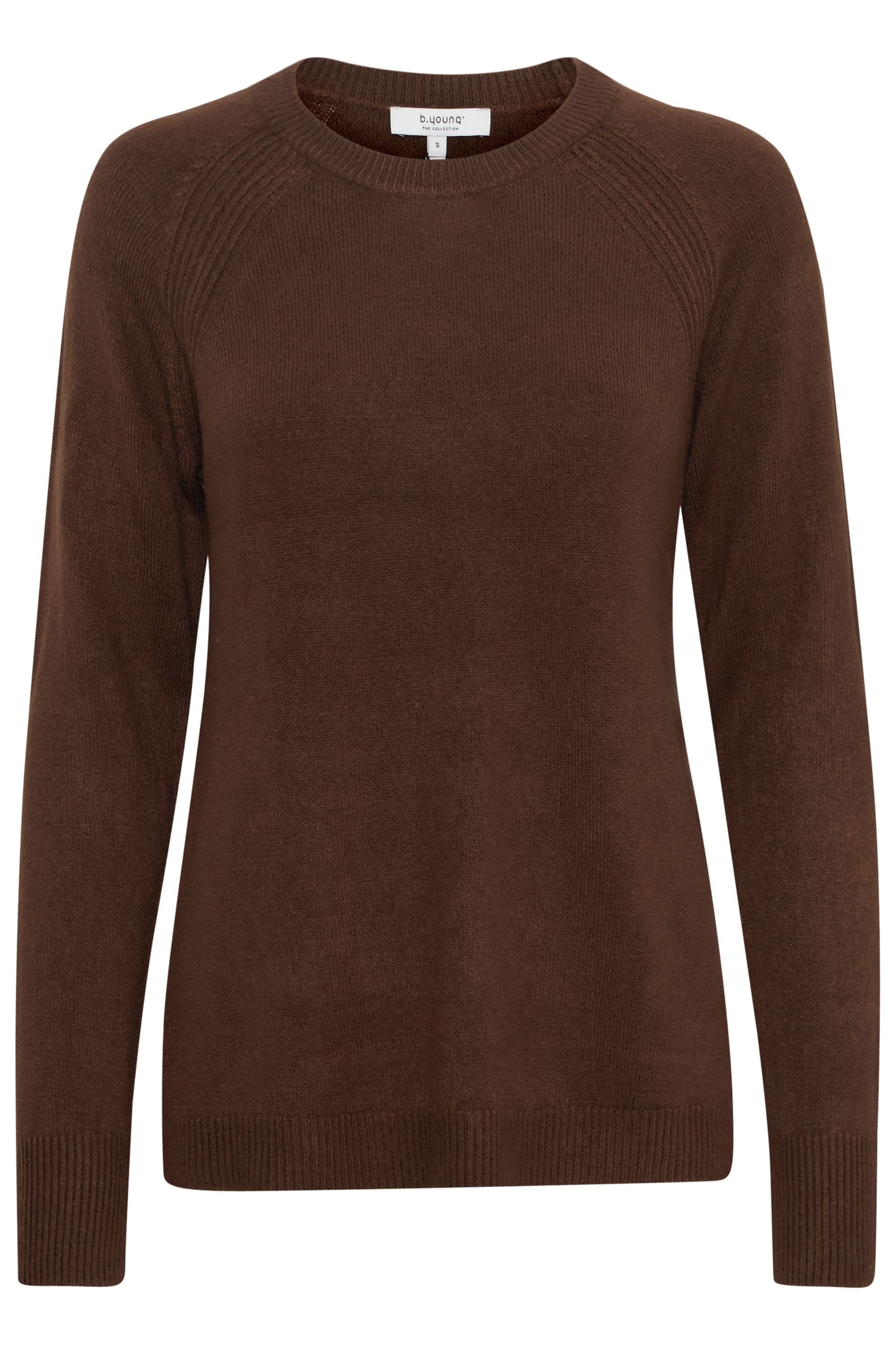 SLIT 20811905 b.young - BYMALEA (191419) Coffee Strickpullover Chicory JUMPER 3