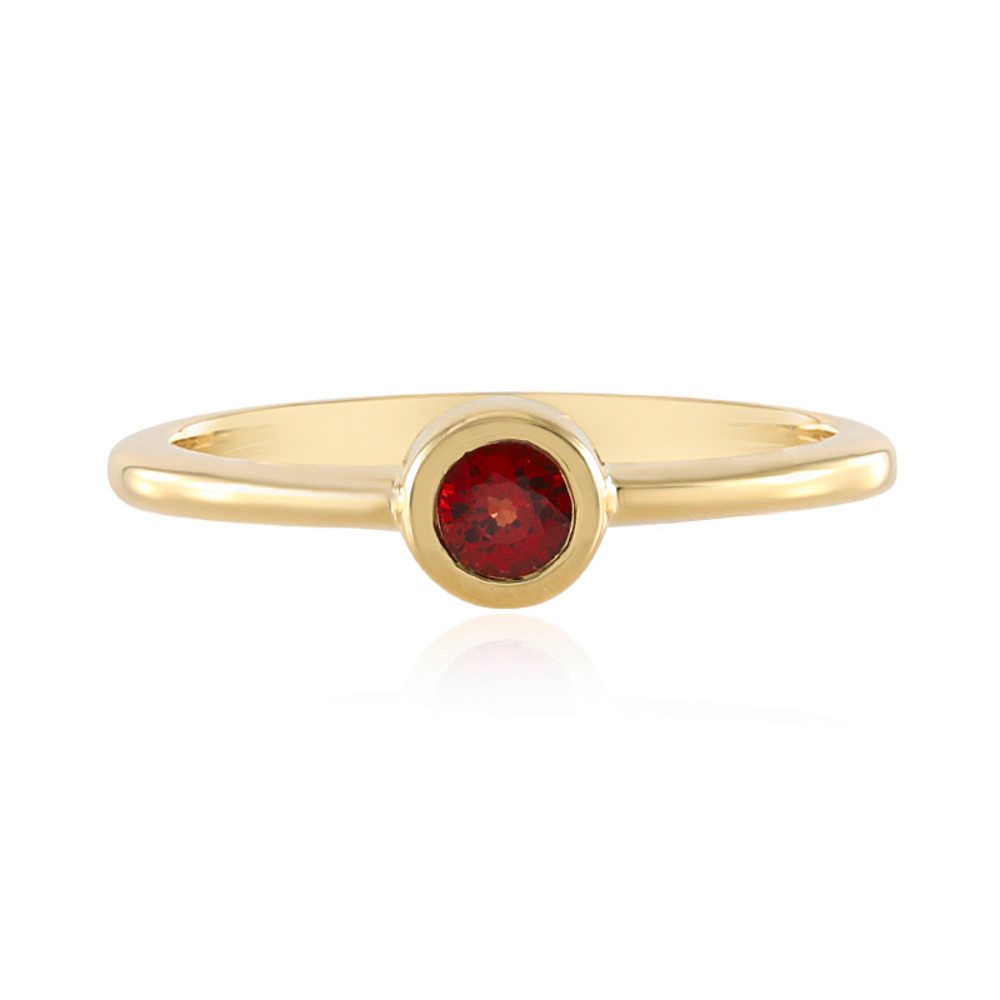Cavill Solitärring Tansanischer Rubin Goldplattierter Silberring, günstig online kaufen
