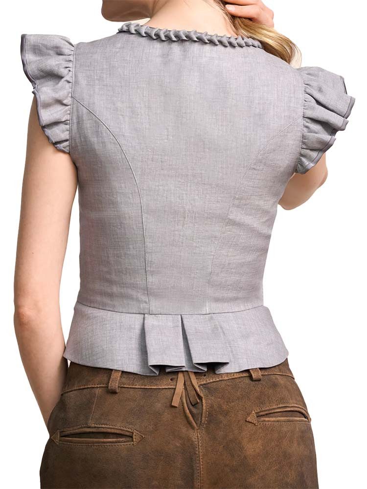 KRÜGER COLLECTION Dirndl Trachtenmieder Thalina hellgrau