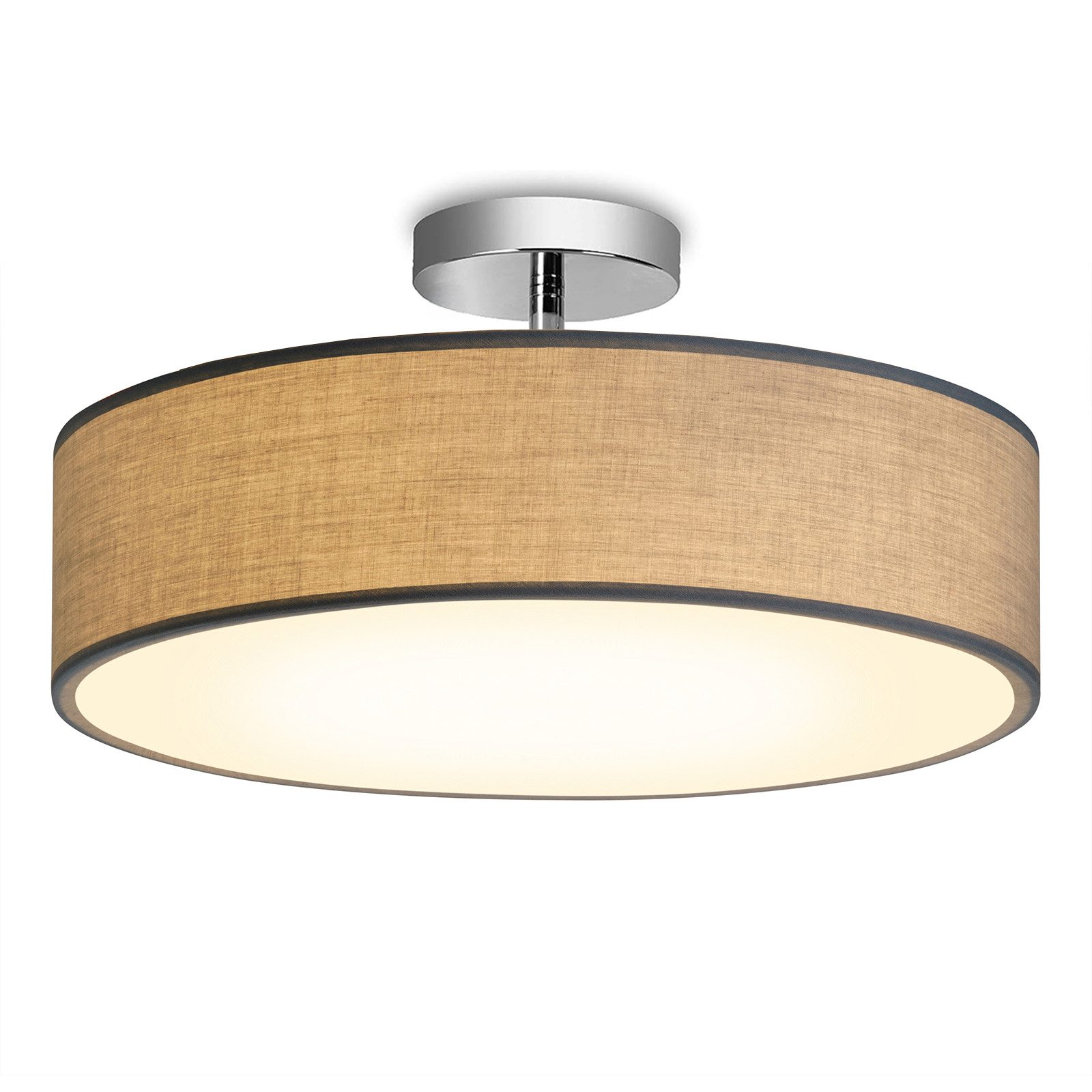 Zedelmaier Лампыschirm Deckenlampe Deckenleuchte mit Stoff-Lampenschirm, Wohnzimmerlampe Schlafzimmer Kinderzimmer Flur Lampe