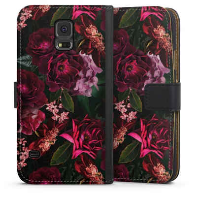 DeinDesign Handyhülle »Rose Blumen Blume Dark Red and Pink Flowers«, Samsung Galaxy S5 Hülle Handy Flip Case Wallet Cover Handytasche Leder