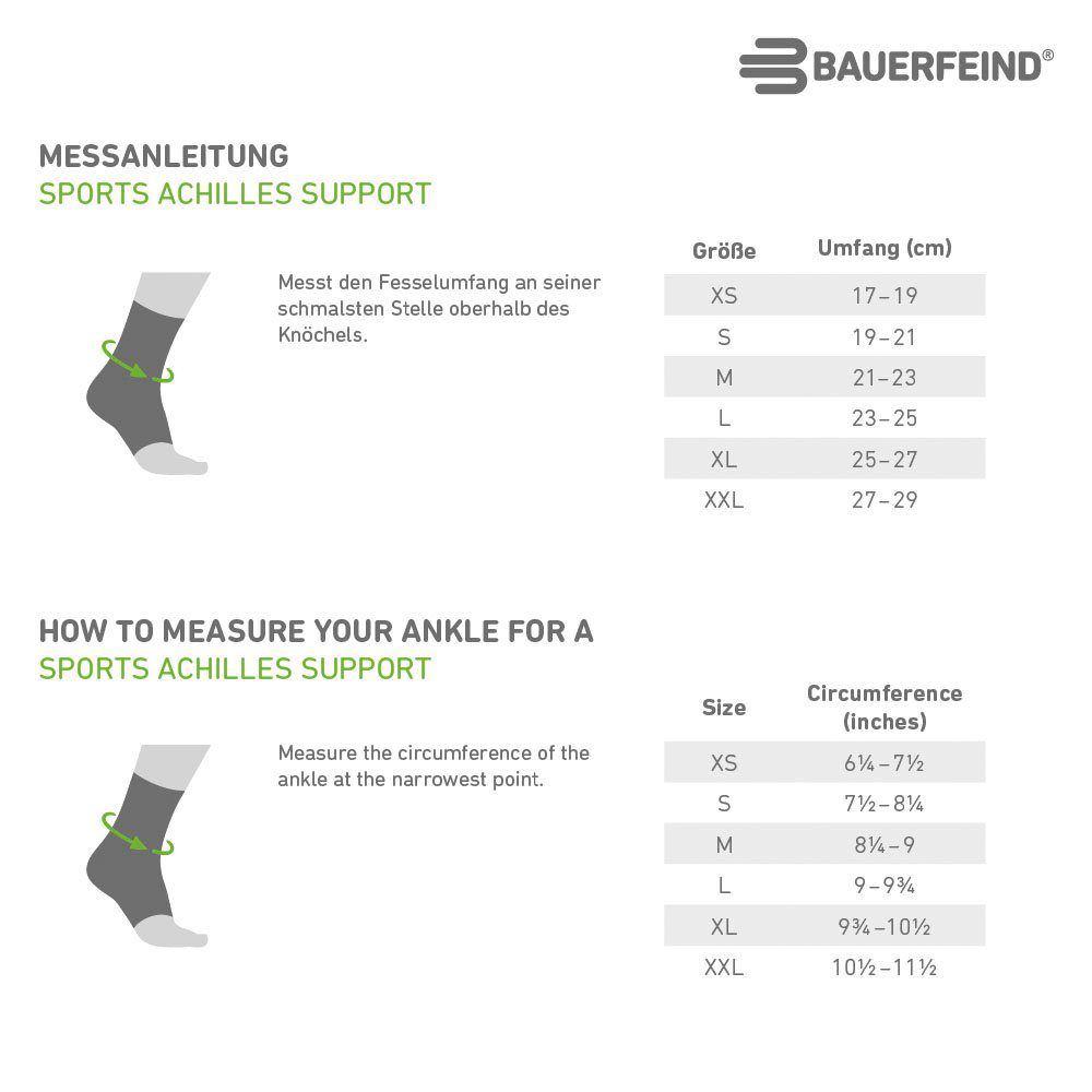 Bauerfeind Achillessehnenbandage Achilles Support, beidseitig tragbar, atmungsaktives Material