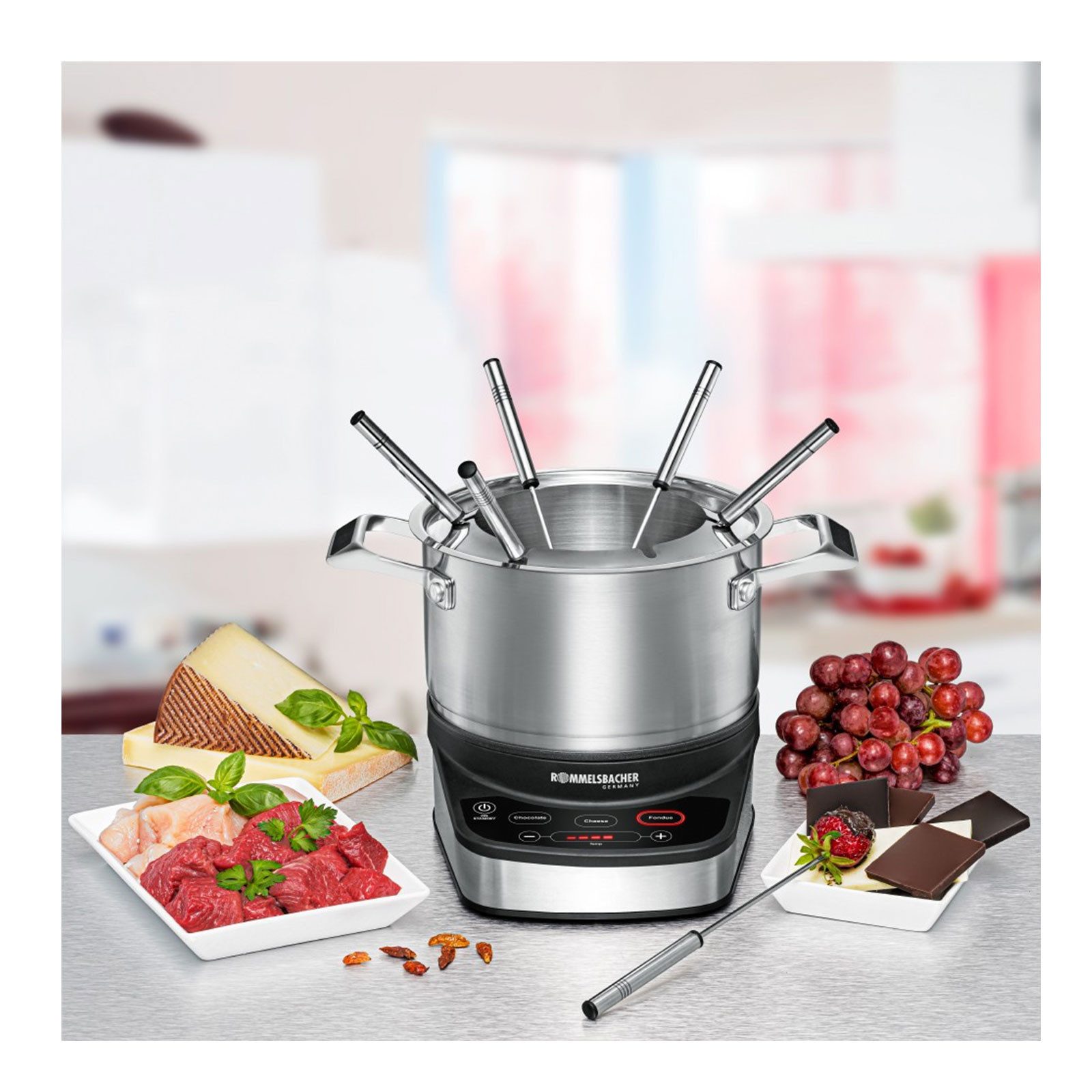 Rommelsbacher Raclette F 1200 Elektro-Fondue-Set
