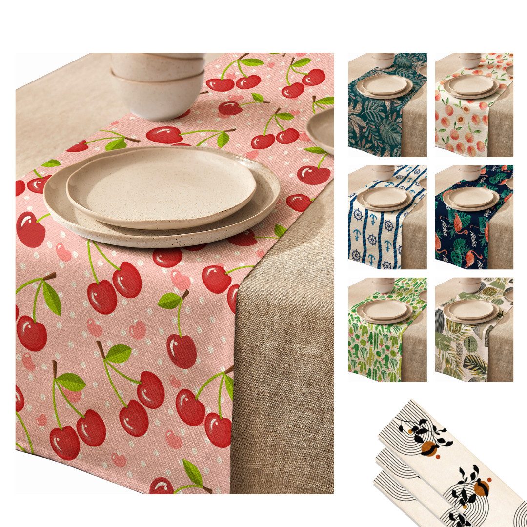 LIVINA HOME Tischläufer Premium Tischdecke abwaschbar, Tischband, moderne Leinenoptik Decke, Tischtuch, Gartentischdecke, Tafeltuch, Oster Deals Sale!