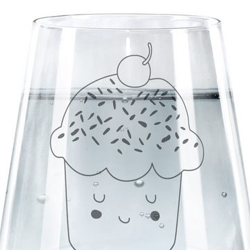 Mr. & Mrs. Panda Glas Cupcake - Transparent - Geschenk, Gute Laune, Wasserglas, Motivation, Premium Glas, Exklusive Gravur