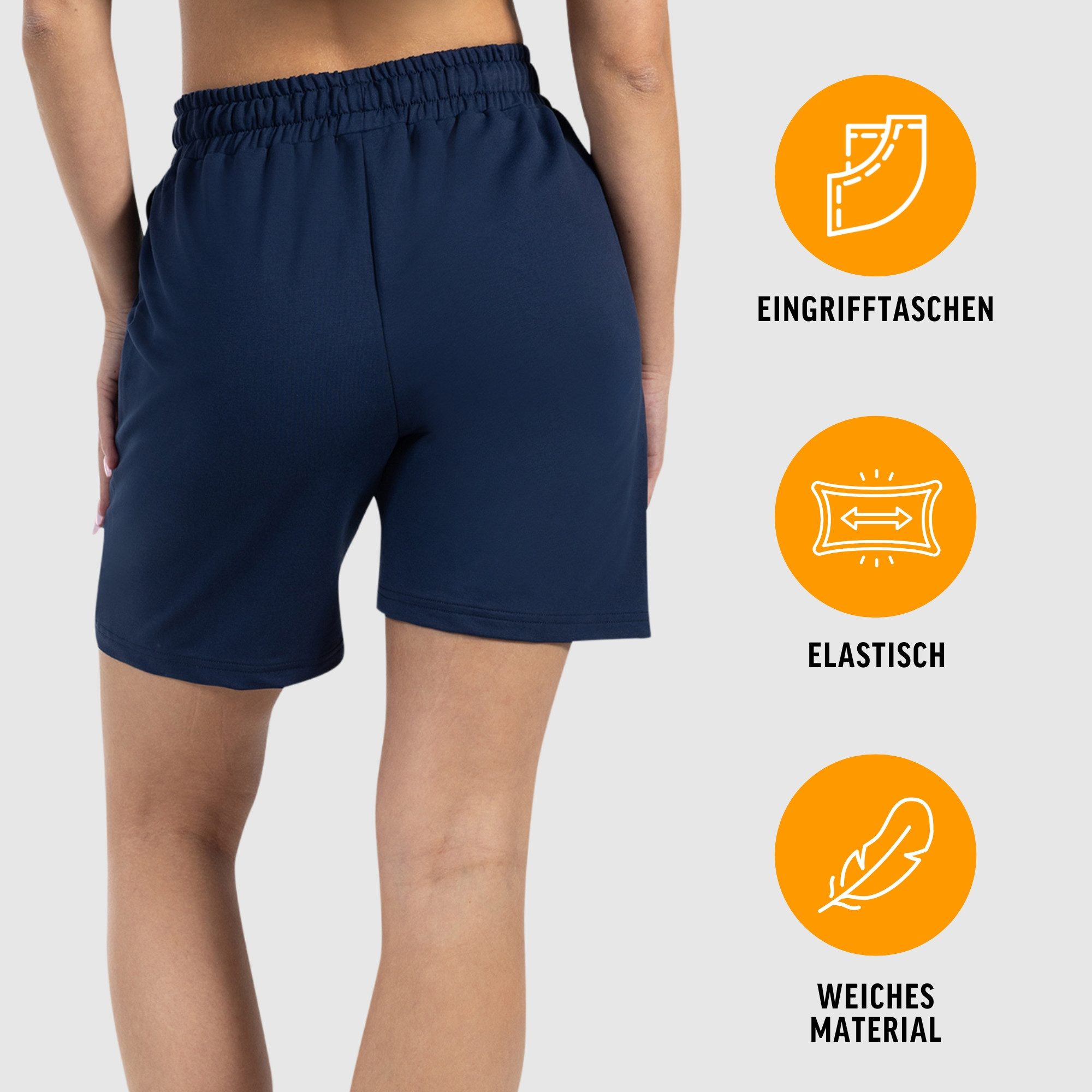 Smilodox Shorts Nurya, Bequeme Freizeithose, weiches Material, seitliche Ta günstig online kaufen
