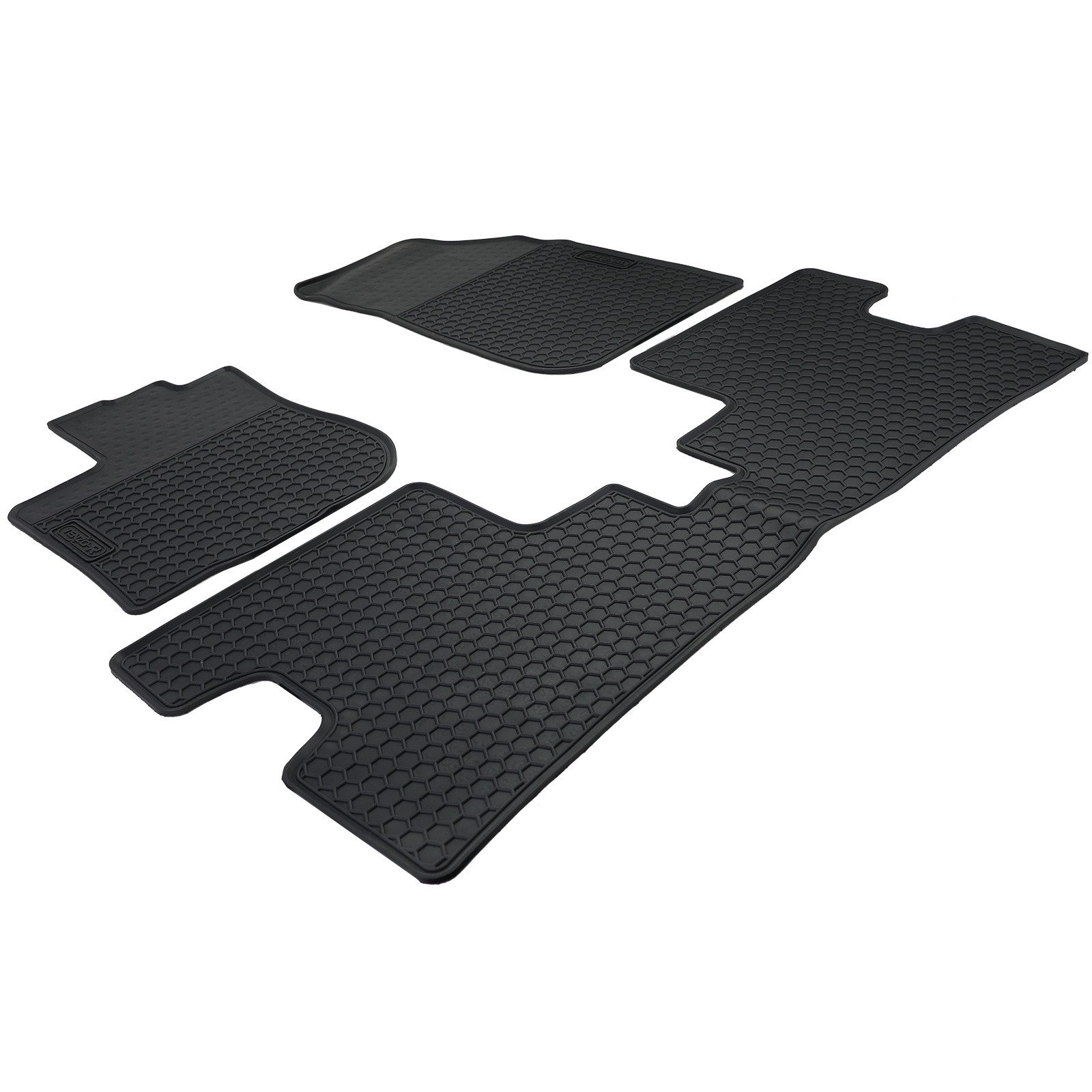 Tenzo-R Passform-Fußmatten Auto Gummi Fußmatten Schwarz Premium Set für Dacia Duster I 10-18
