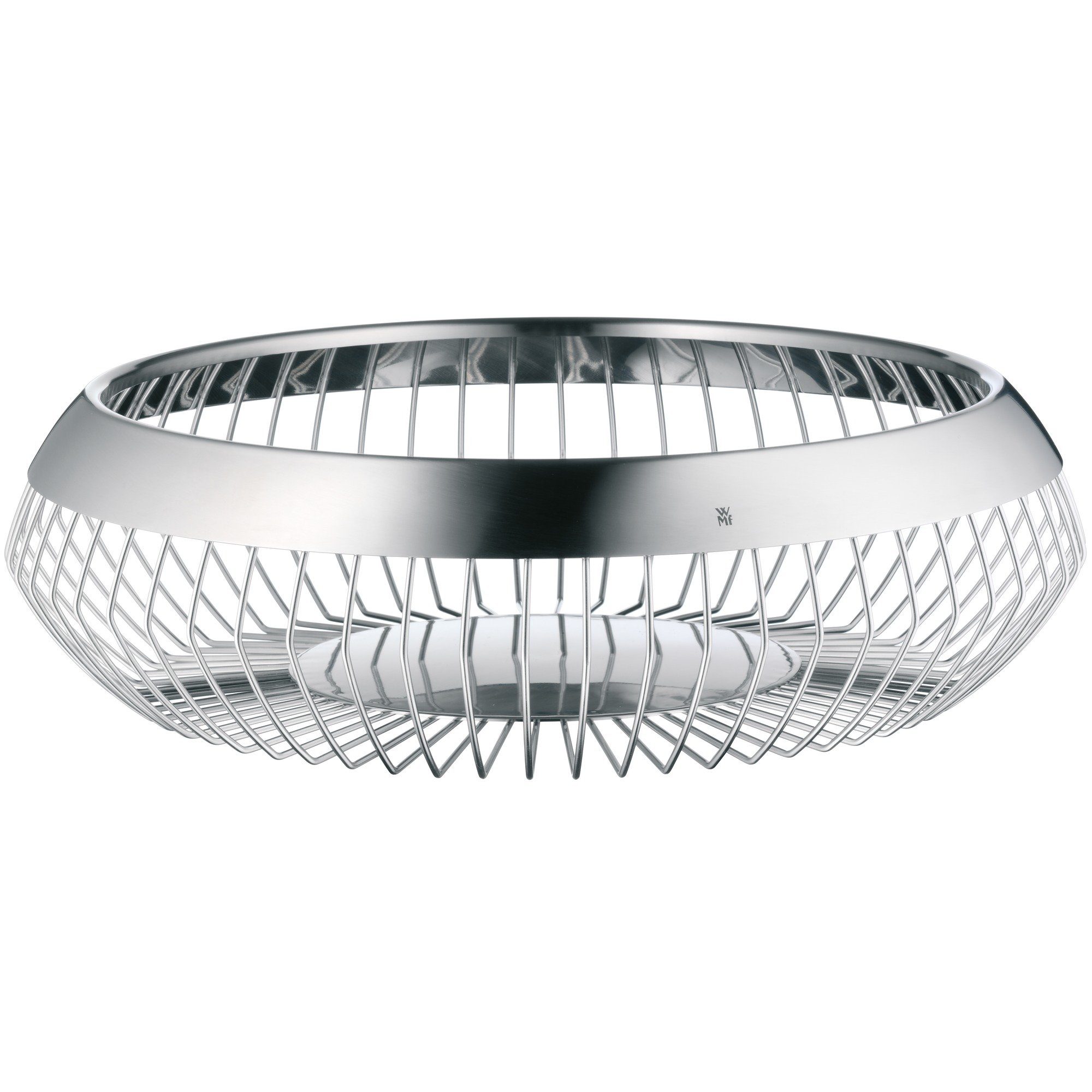 WMF Obstschale Living Lounge, Cromargan® Edelstahl rostfrei 18/10, (1x Obstkorb (24 cm, Höhe 8,5 cm), 1-tlg)