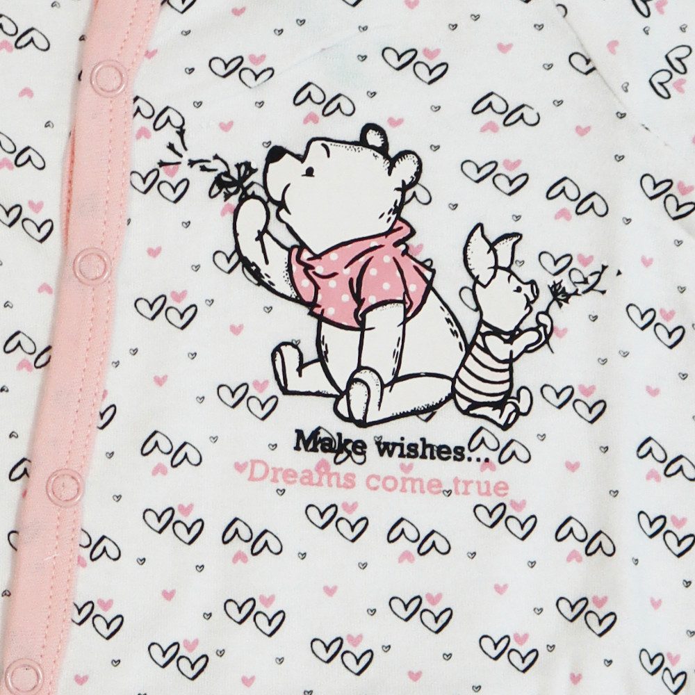 Disney Strampler Disney Winnie der Pooh Ferkel Baby Strampler Einteiler Gr. 62 bis 86, Baumwolle