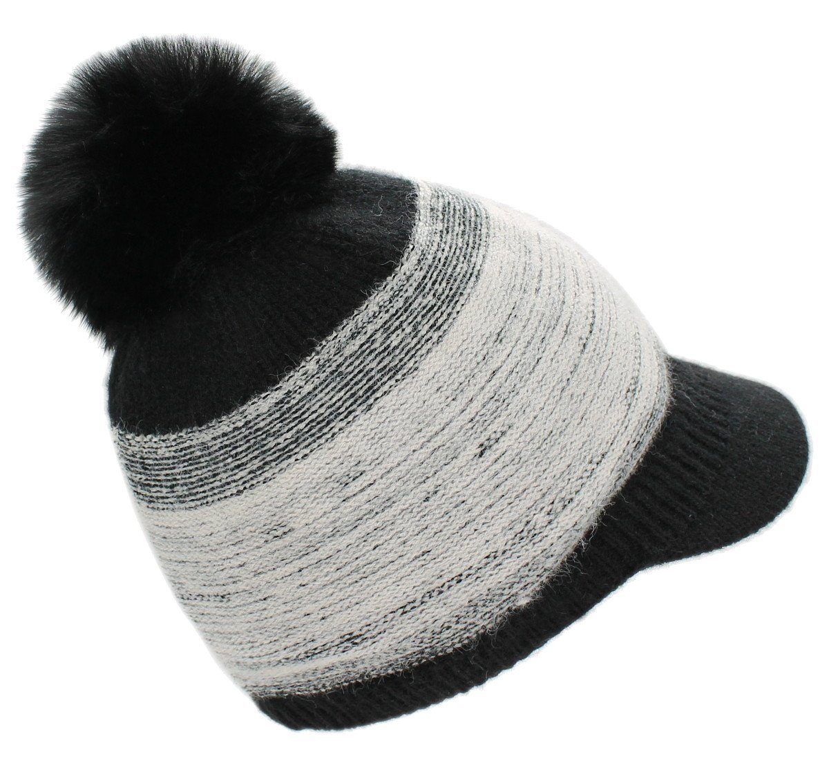 dy_mode Strickmütze Damen Schirmmütze Gefüttert zweifarbige günstig online kaufen