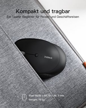 Inateck Bluetooth 2,4G Kabellose Geräuschlose Ergonomische für Laptop/Tablet Maus