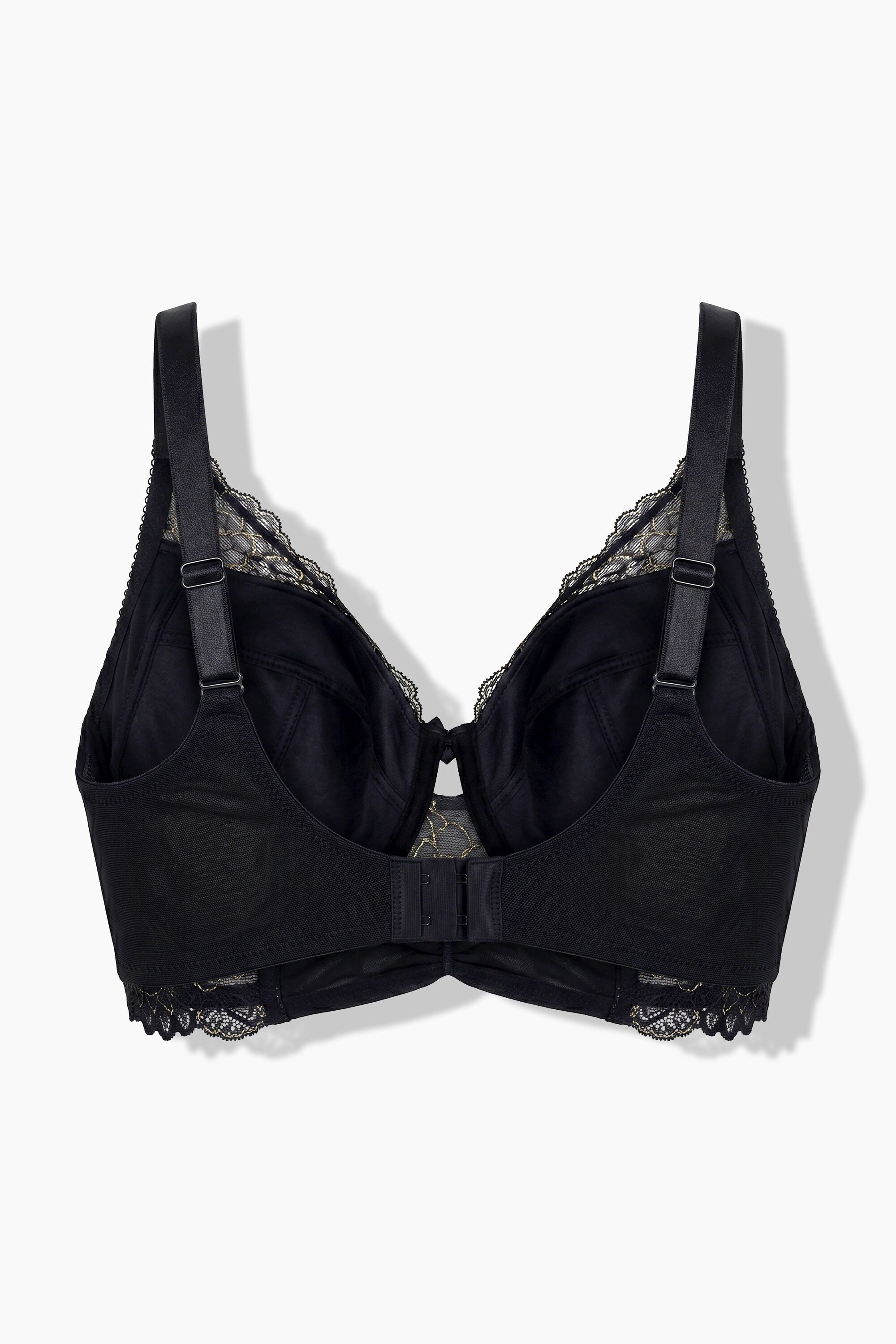 Ulla Popken Longline-BH TruYou Bügel-BH Longline Punkte Mesh – Bild 4 von 4