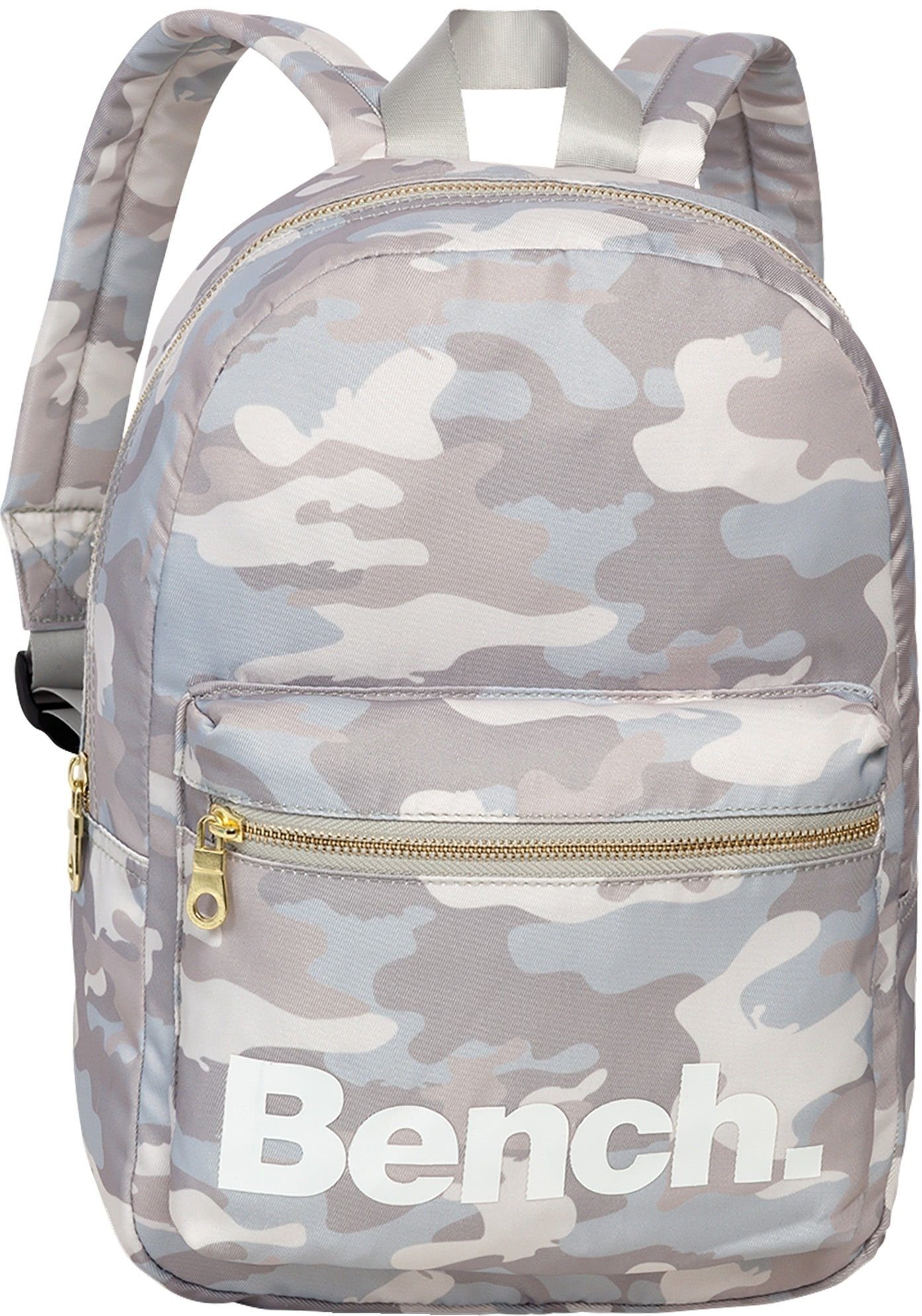 Bench. Freizeitrucksack Bench kleiner Cityrucksack Nylon hellgrau, Freizeitrucksack, Cityrucksack Nylon, hellgrau, weiß ca. 35cm hoch, Ta