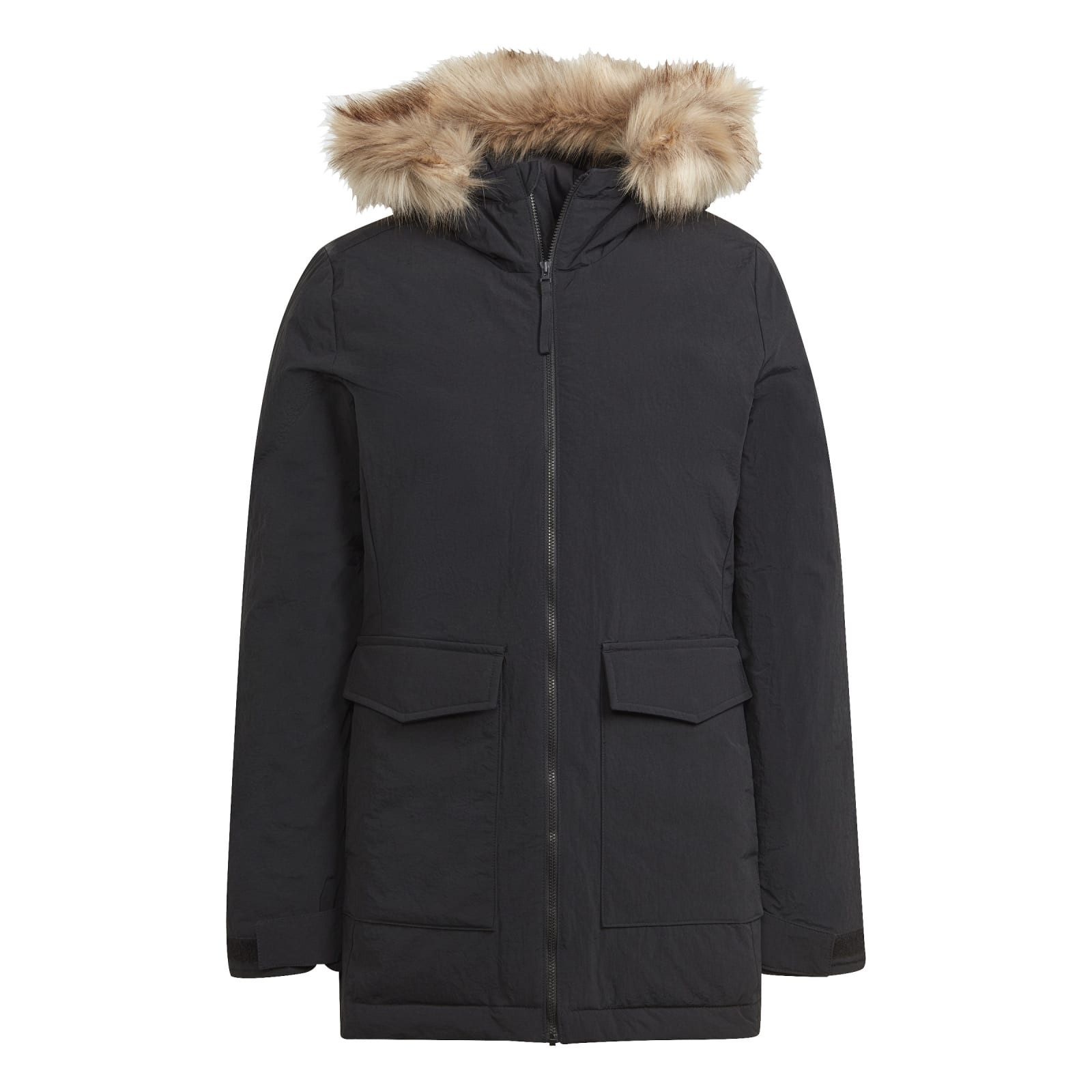 adidas Performance Wintermantel Hooded Fur Parka (wasserabweisend) schwarz günstig online kaufen