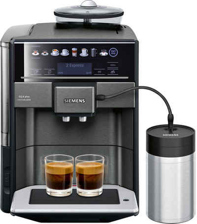 Kaffeevollautomat EQ.6 plus extraKlasse TE657F09DE dark inox (sensoFlow System, coffeeSelect Display, autoMilk Clean