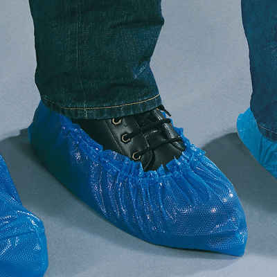König Werbeanlagen Erste-Hilfe-Set Einweg-Schuhschutz Basic, dunkelblau, Polyethylen, Universalgröße, 100/VE